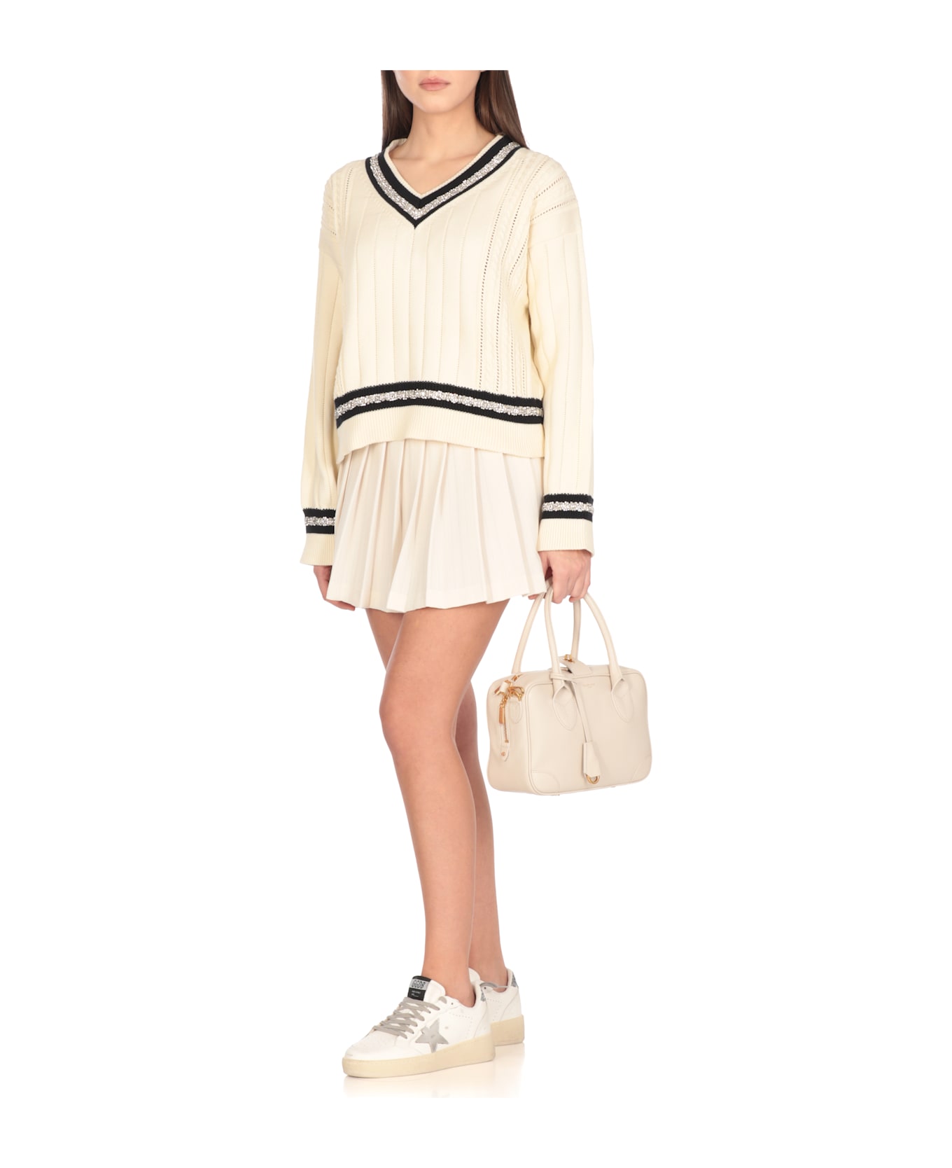 Golden Goose Varsity Marcie Skirt - Ivory