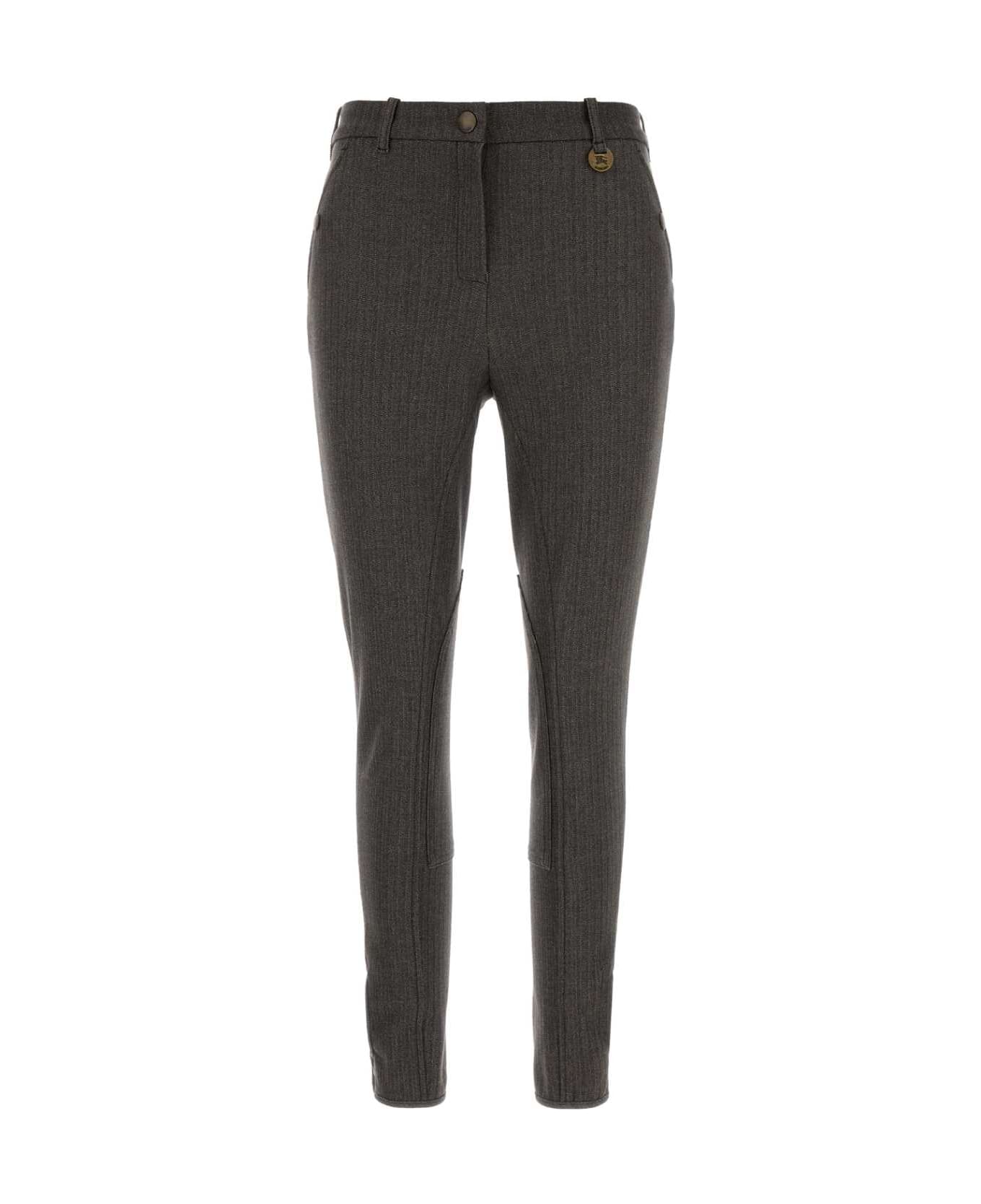 Burberry Embroidered Stretch Cotton Pant - WLNUTBRWNTAUPEBGE