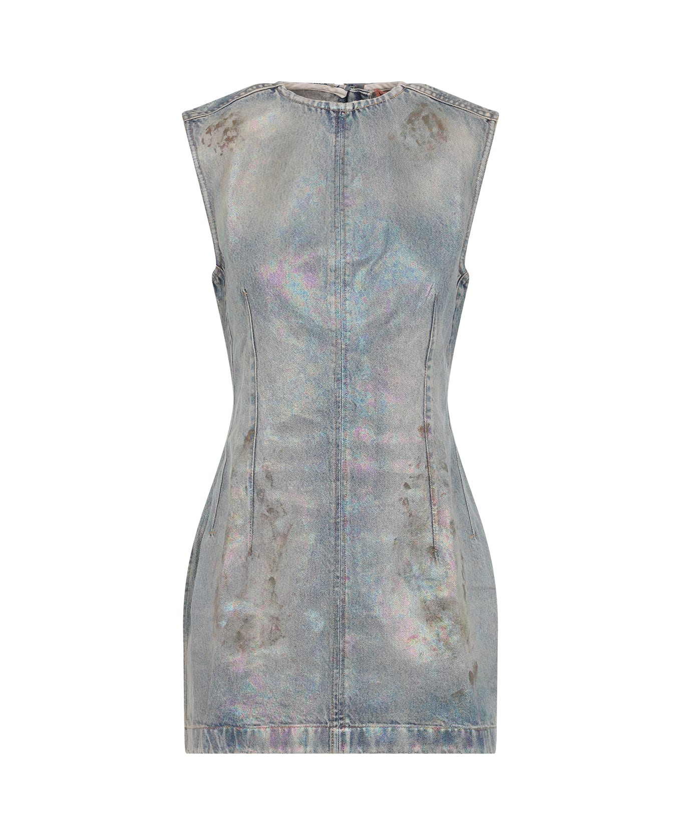Acne Studios Mini Dress Denim - Auz Mid Blue