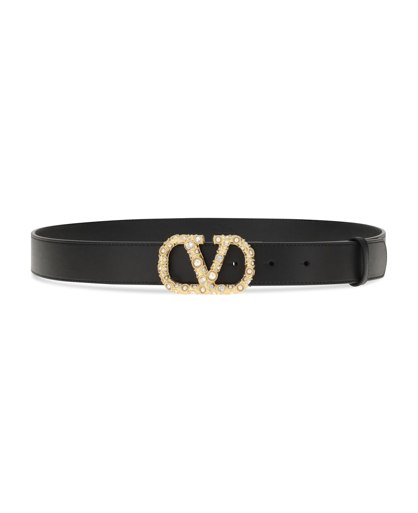 Valentino Garavani Vlogo Leather Belt