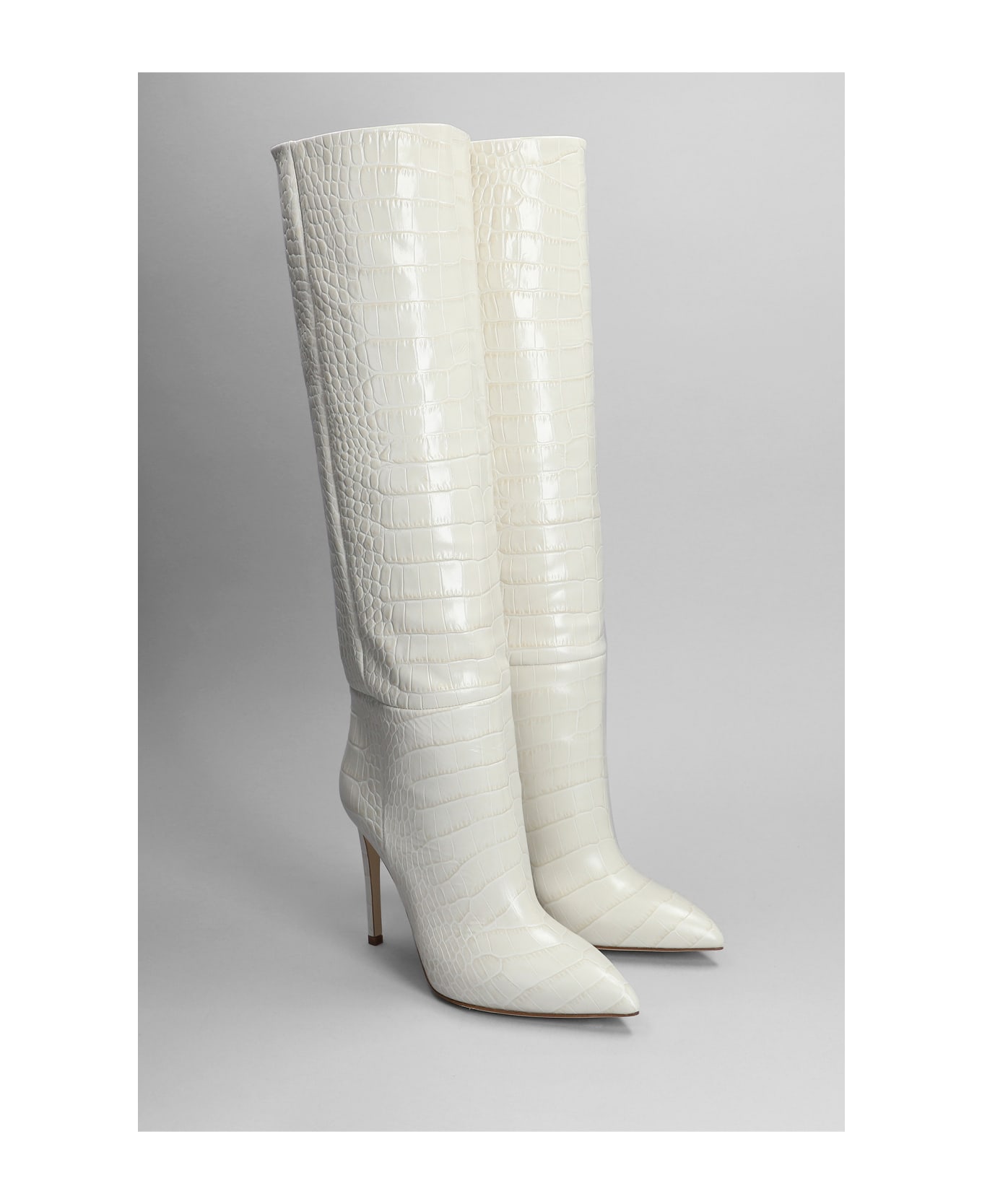 Paris Texas High Heels Boots In White Leather - white ブーツ