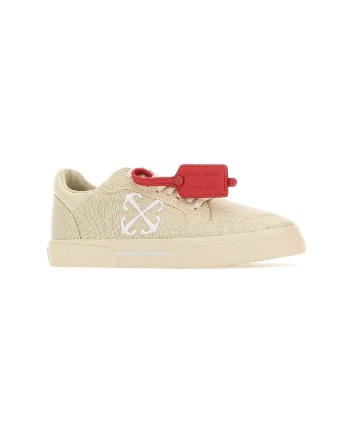 Off-White Sand Canvas New Low Vulcanized Sneakers - 0301