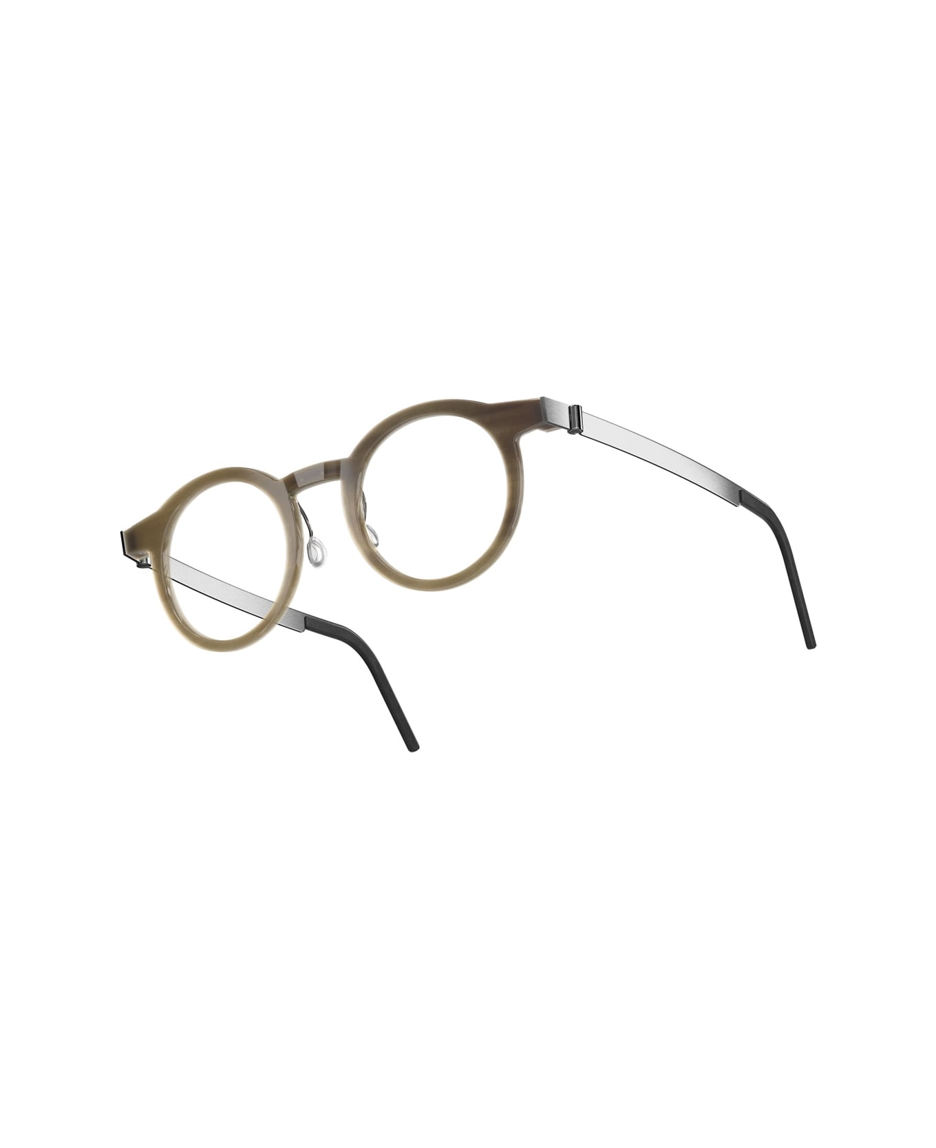 LINDBERG Buffalo Horn 1846 H16 10 Marrone Chiaro Silver Glasses - Marrone