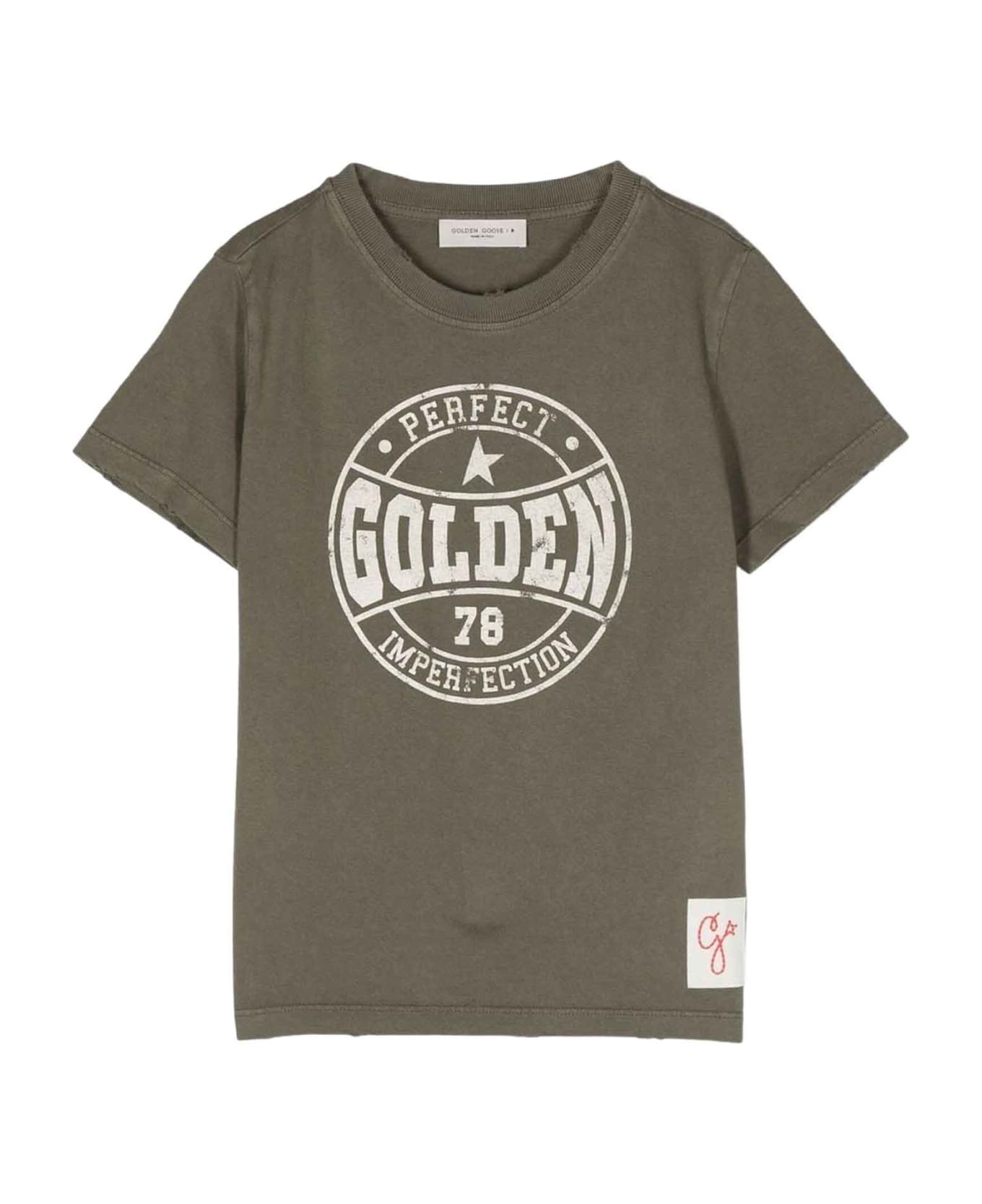 Golden Goose Green T-shirt Boy Kids - Verde Tシャツ＆ポロシャツ