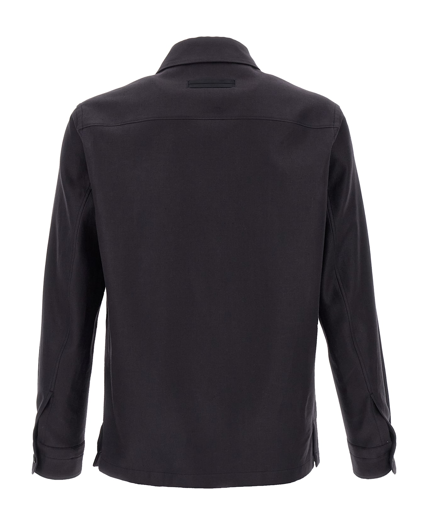 Zegna Oasi Lino Overshirt - Blue