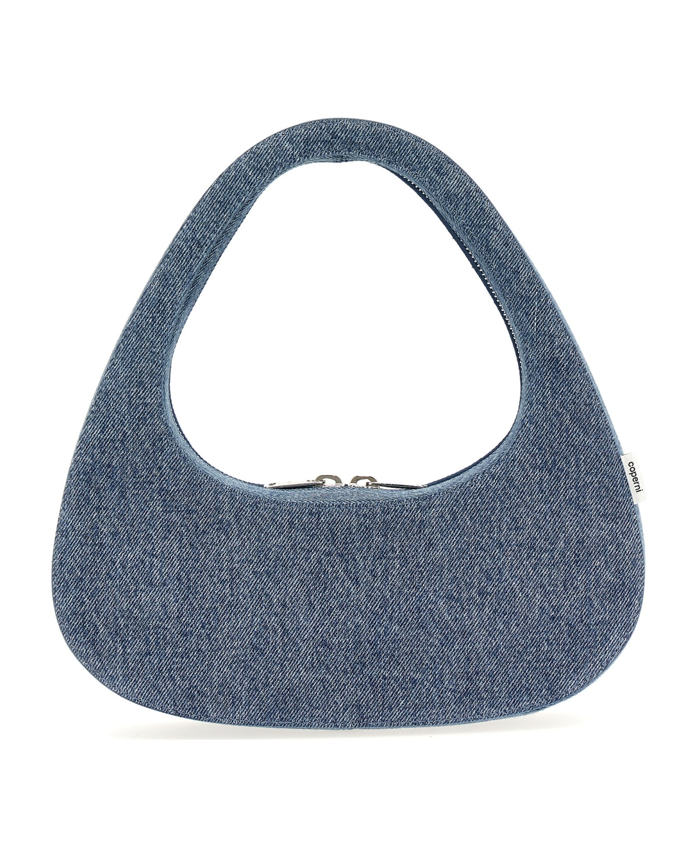 Coperni 'denim Baguette Swipe Bag' Handbag - Light Blue