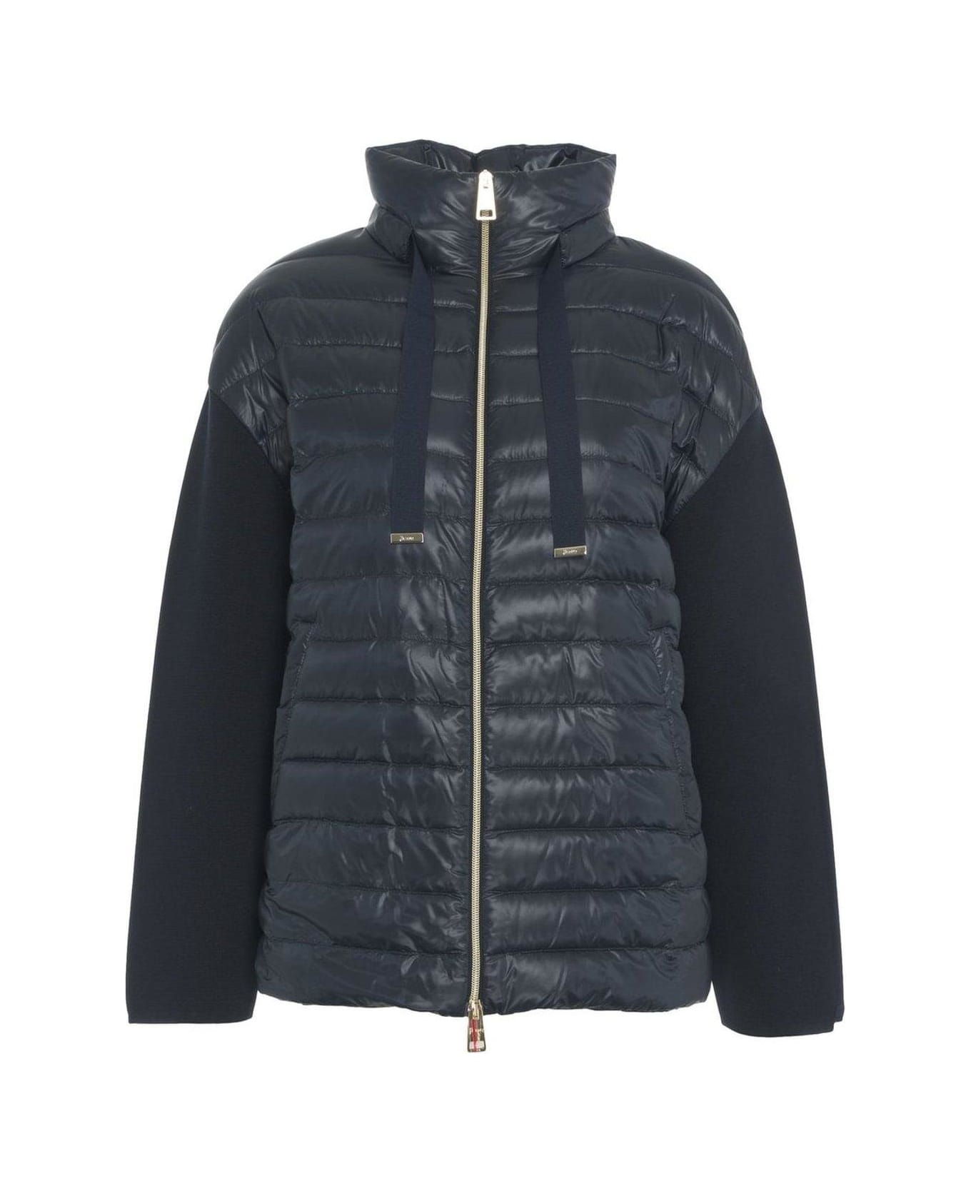 Herno Panelled Drawstring Jacket - BLUE