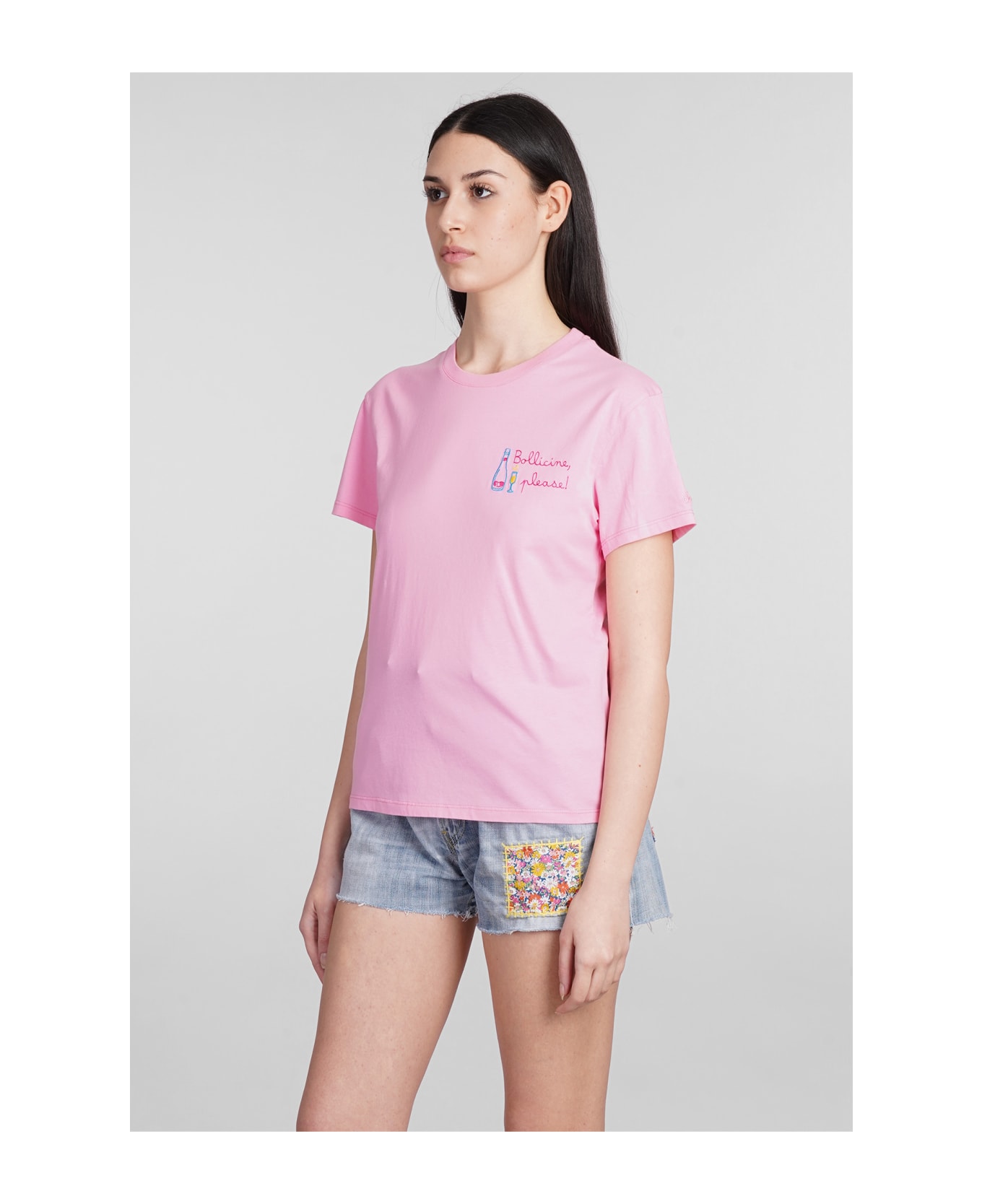 MC2 Saint Barth Emilie T-shirt In Rose-pink Cotton - rose-pink Tシャツ