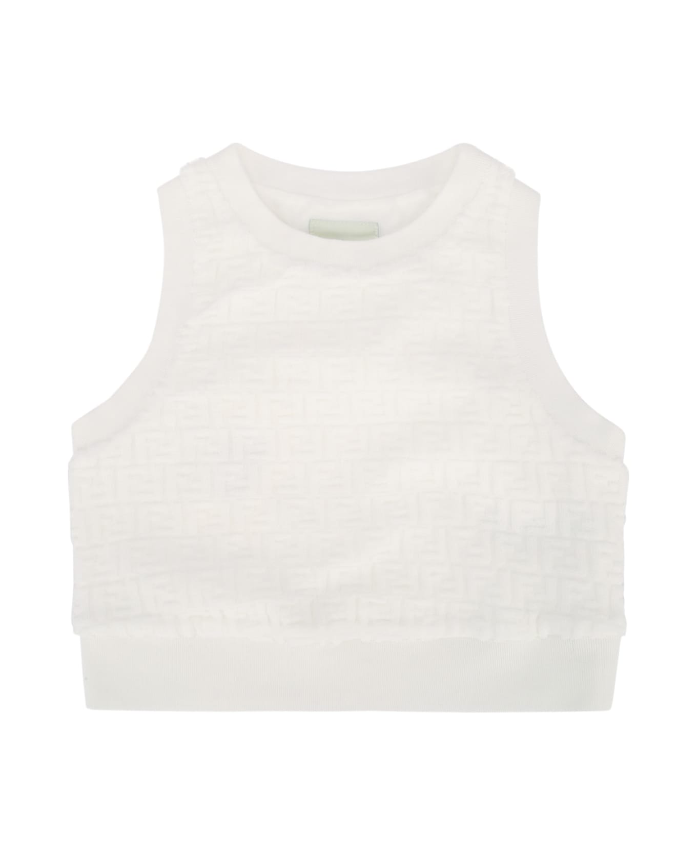 Fendi Top Spugna Ff - GESSO