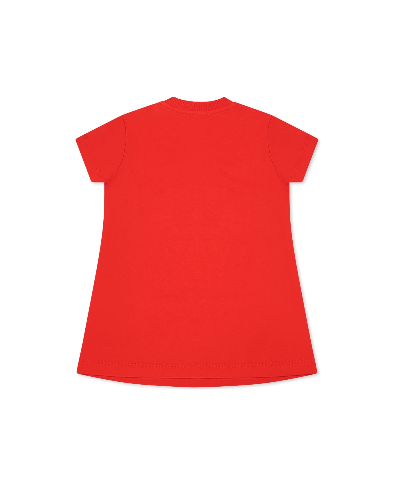 Moschino Red Dress For Baby Girl With Teddy Bear - Red
