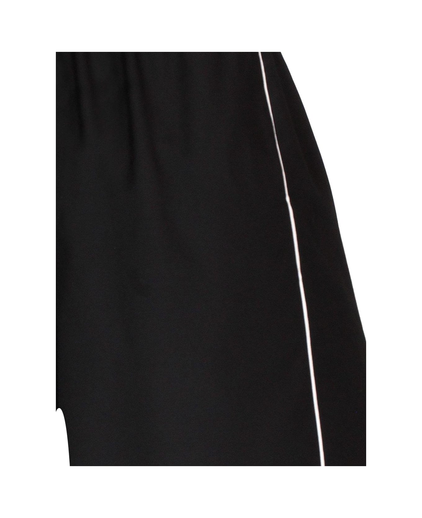 Valentino Side-stripe Drawstring Shorts - Black