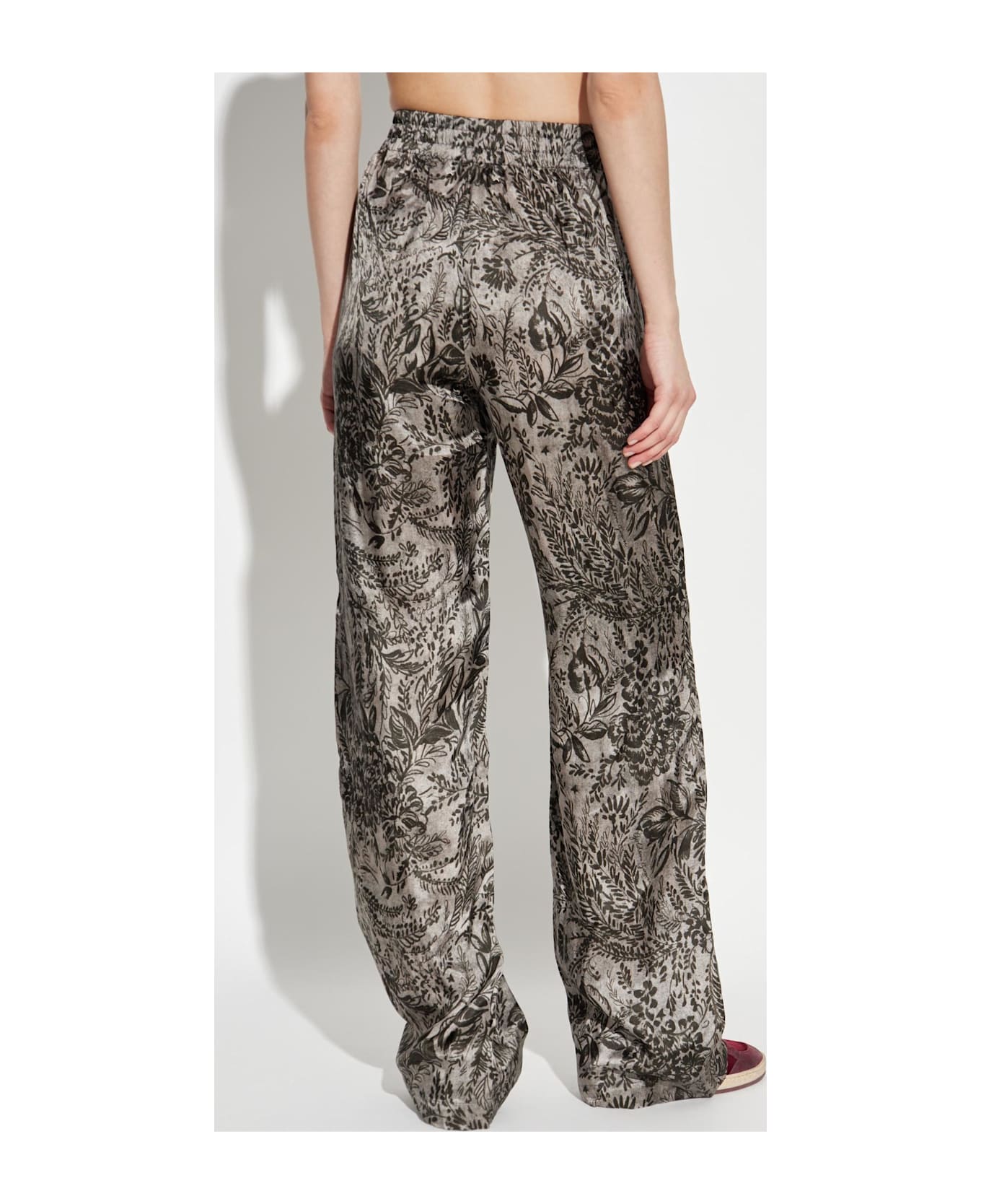 Golden Goose Pants With A Botanical Motif - GREY SHADES