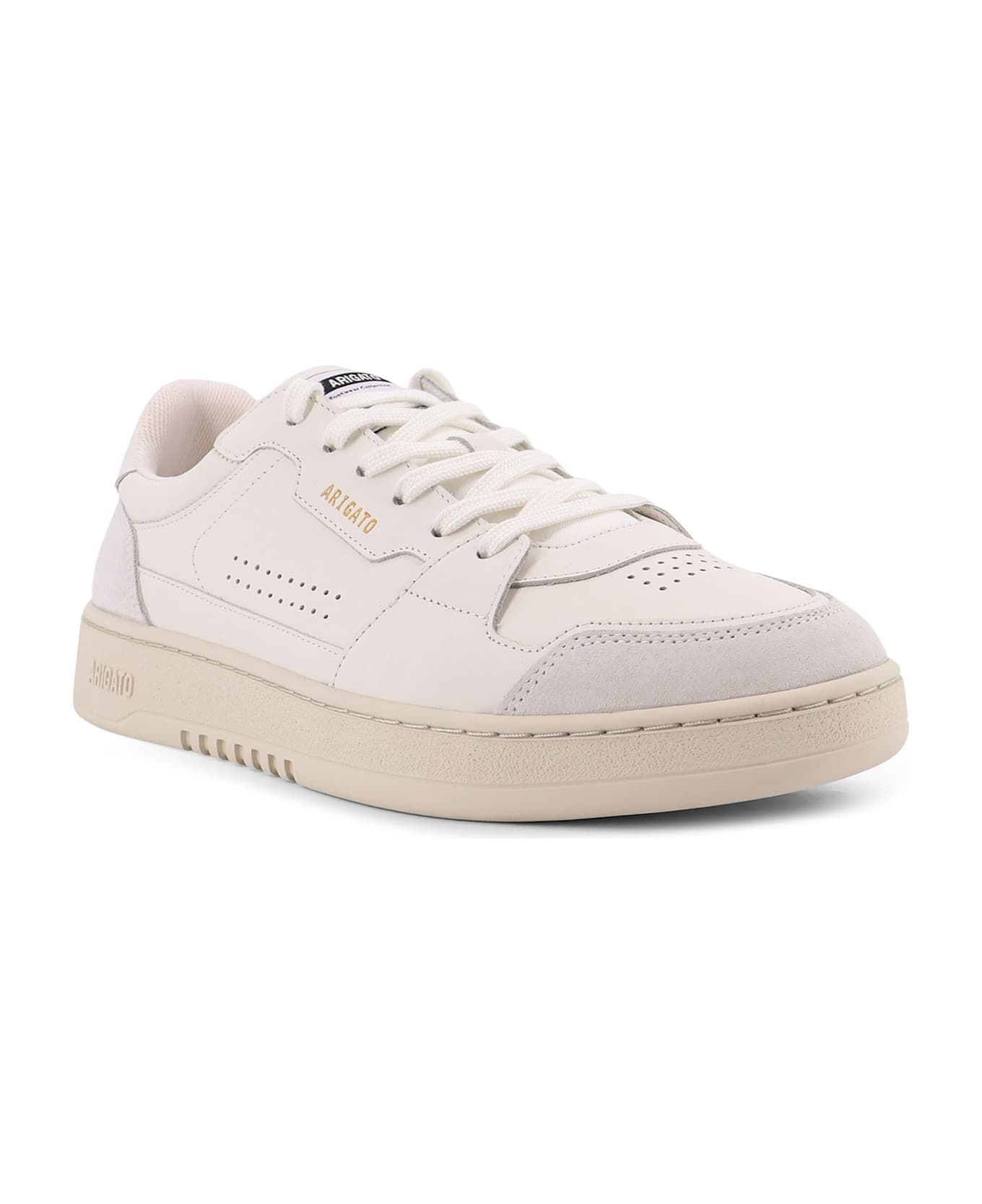 Axel Arigato Dice Lo Low-top Laher And Suede Sneakers - White