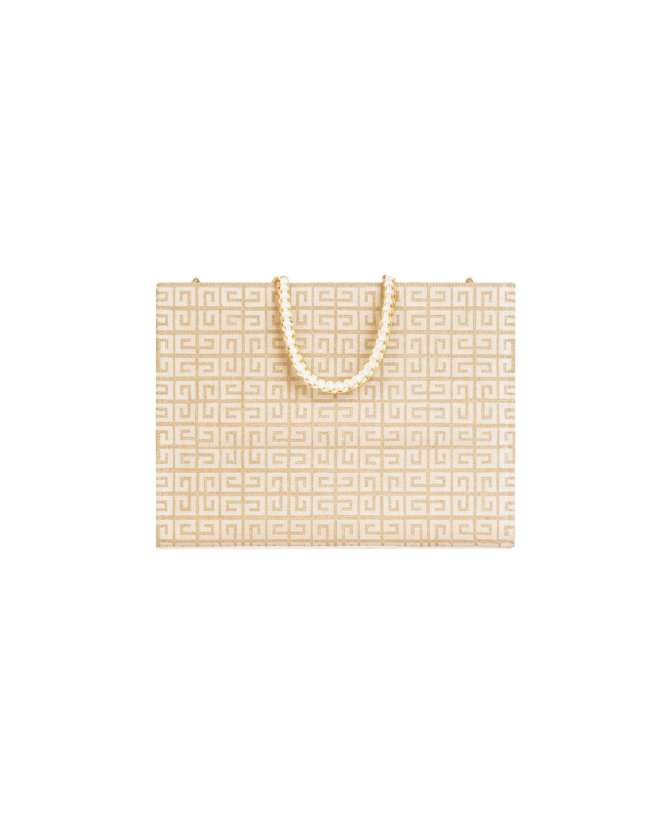 Givenchy Medium G-tote Bag In Natural 4g Jute - White