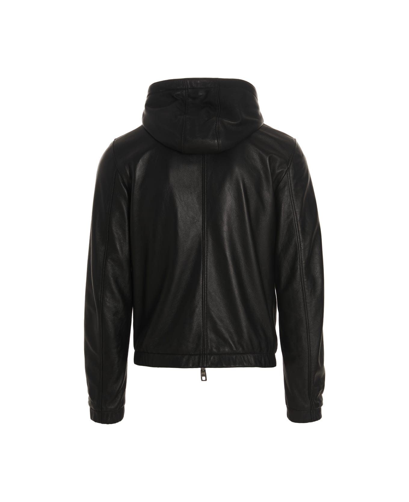 Dolce & Gabbana 'dg Essential' Hooded Jacket - Nero レザージャケット