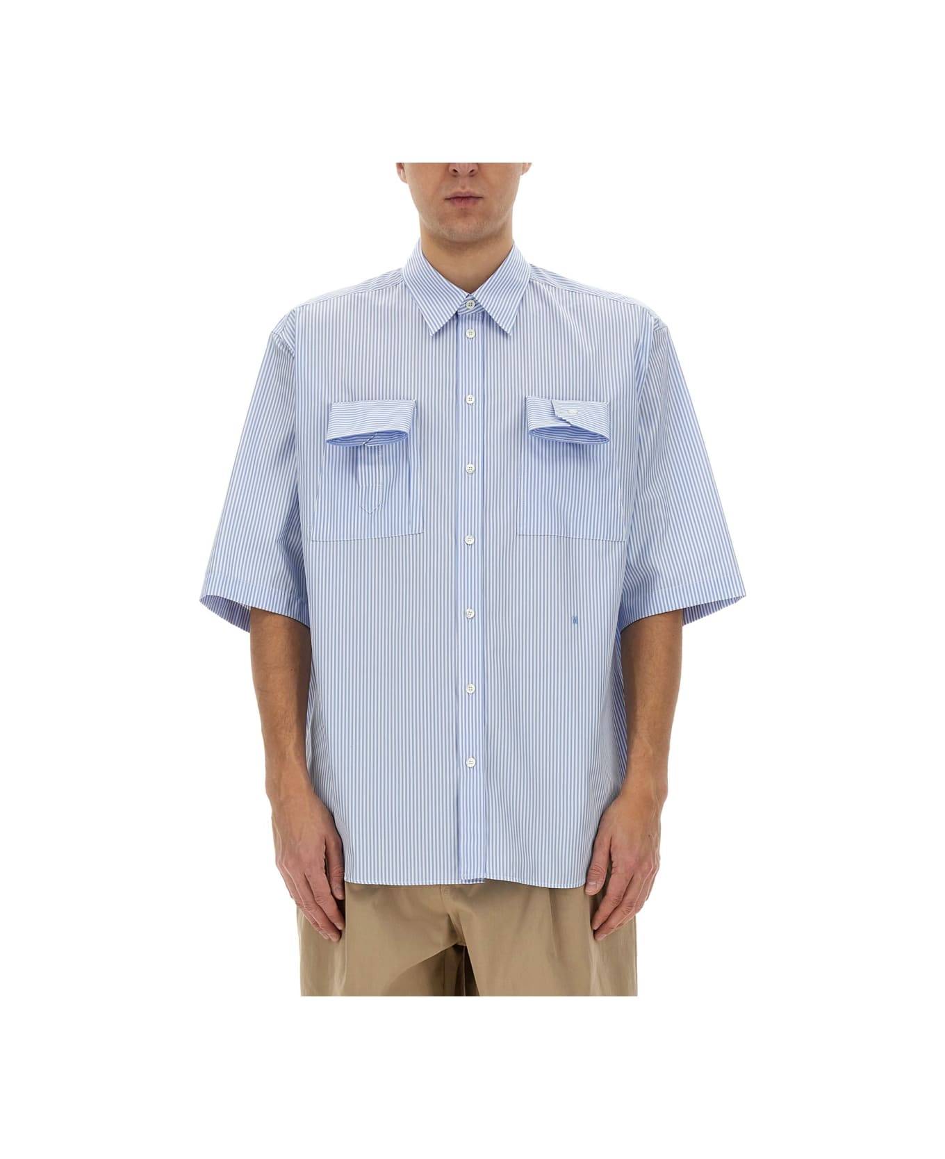 Moschino Cuff "details" Shirt - BABY BLUE