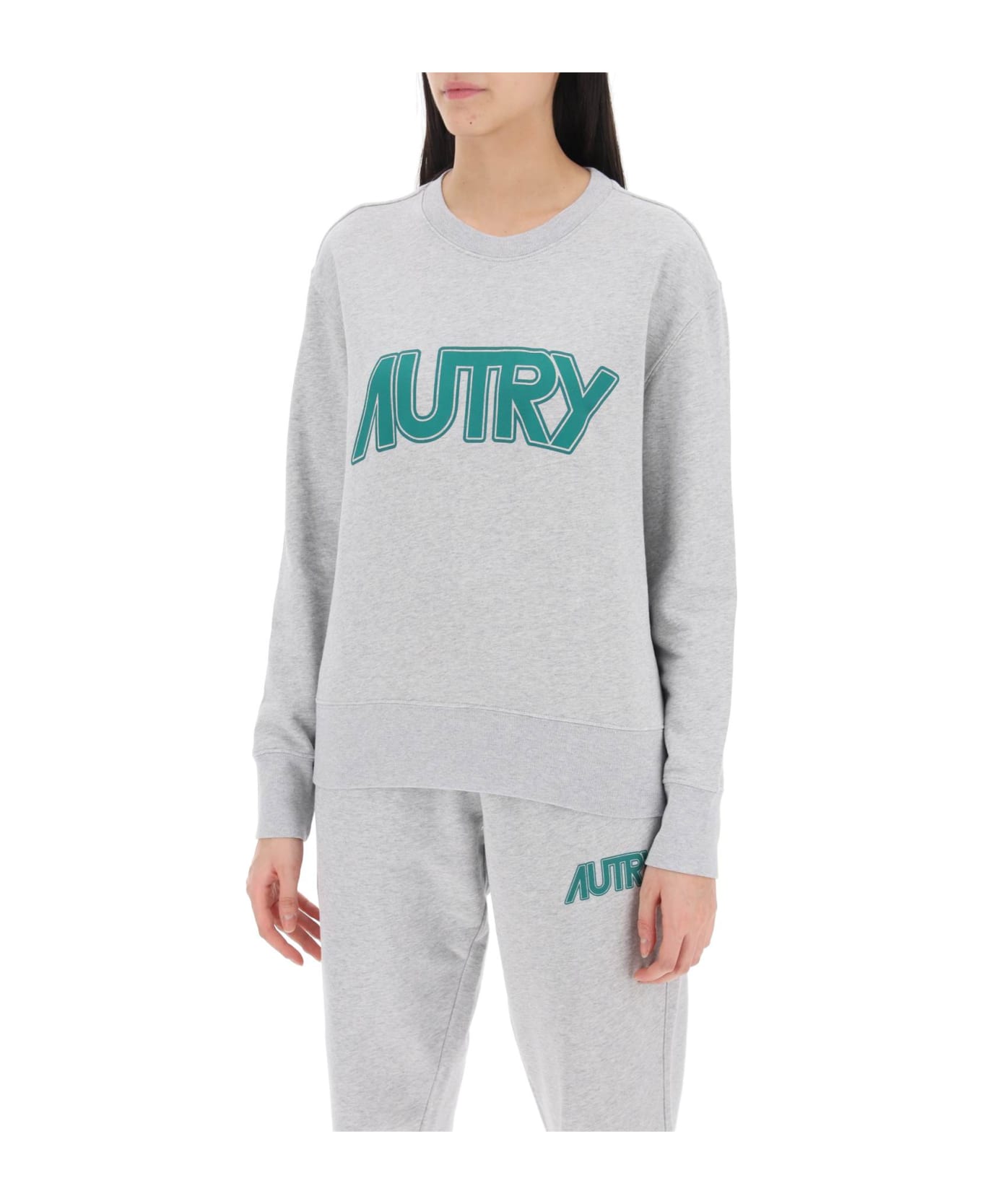 Autry Sweatshirt With Maxi Logo Print - MELANGE (Grey)