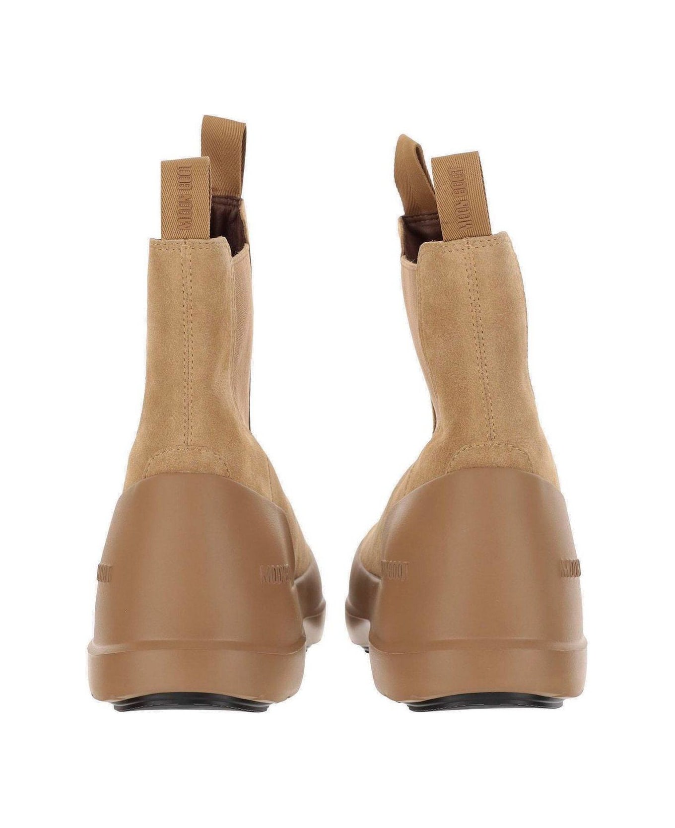 Moon Boot Luna Logo-printed Slip-on Boots - Sand