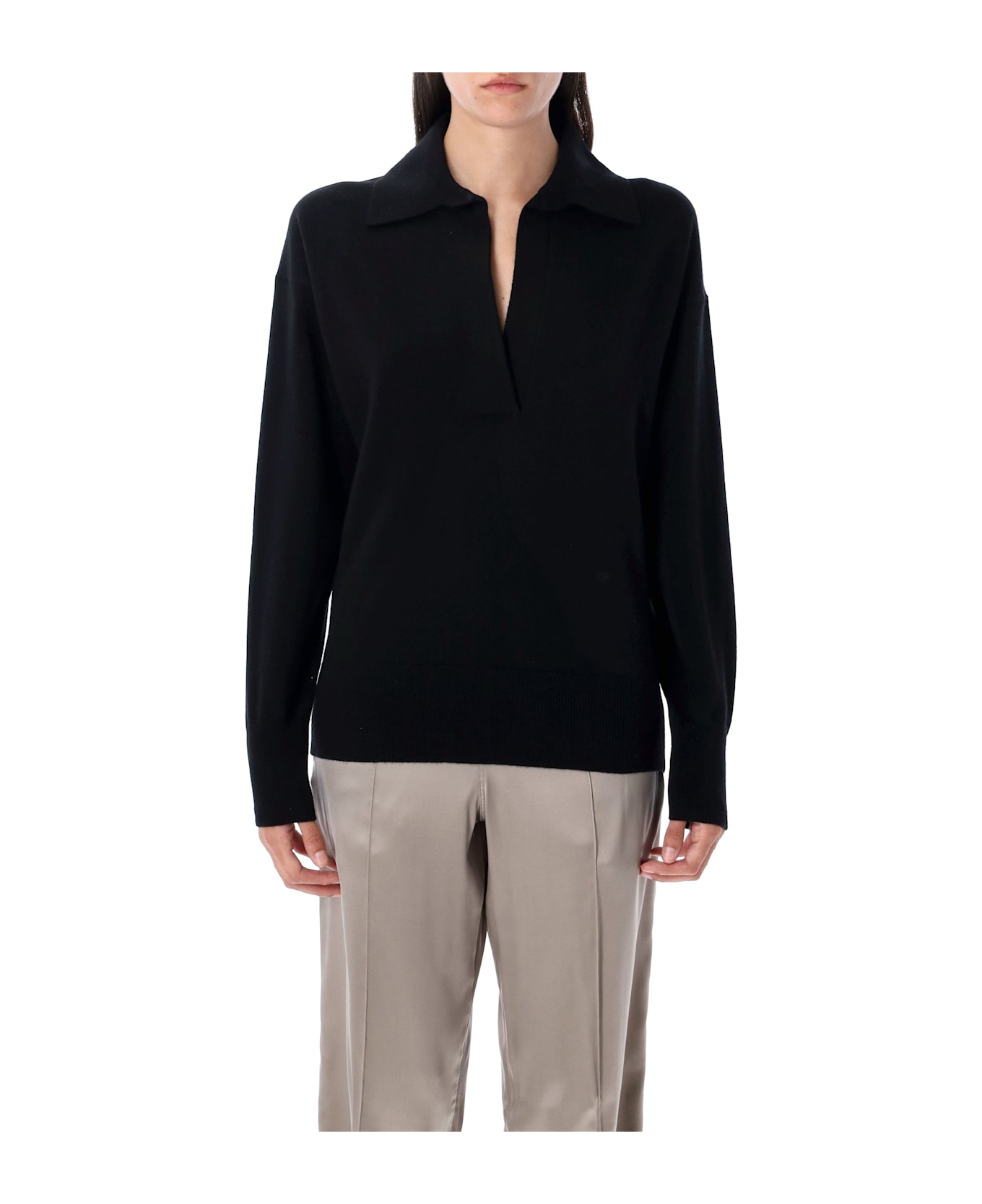 Tom Ford Cashmere Polo Sweater - BLACK