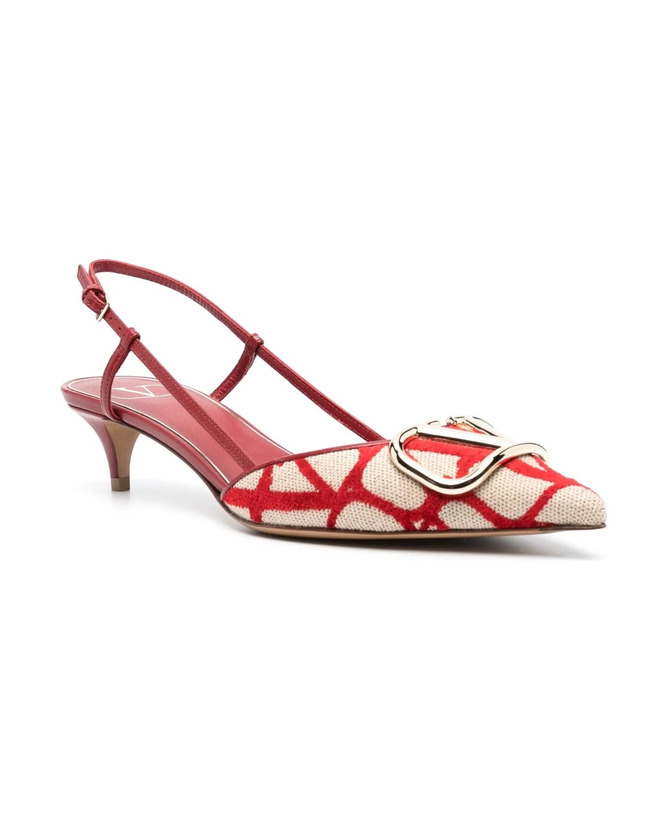 Valentino Garavani Garavani Toile Iconographe Pumps - Red