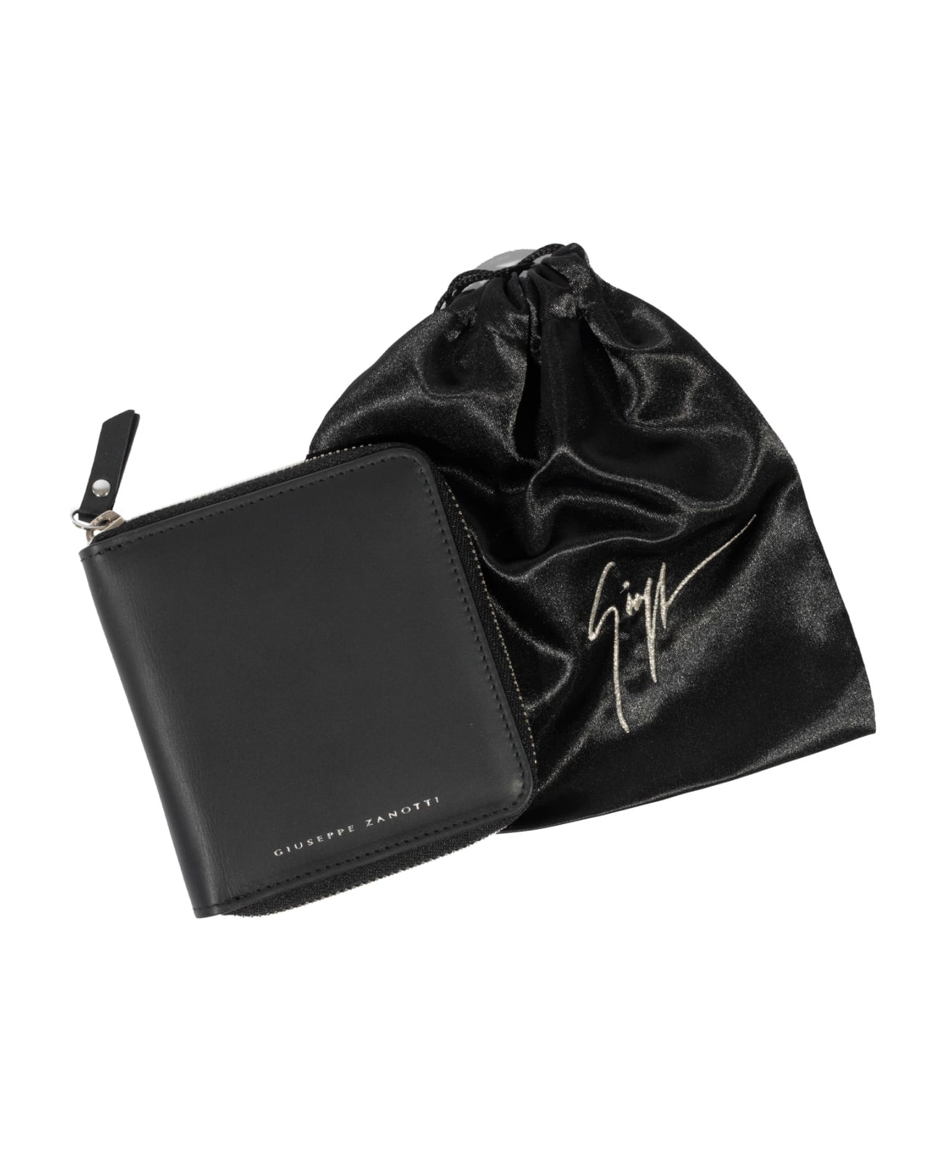 Giuseppe Zanotti Leather Wallet - Black 財布