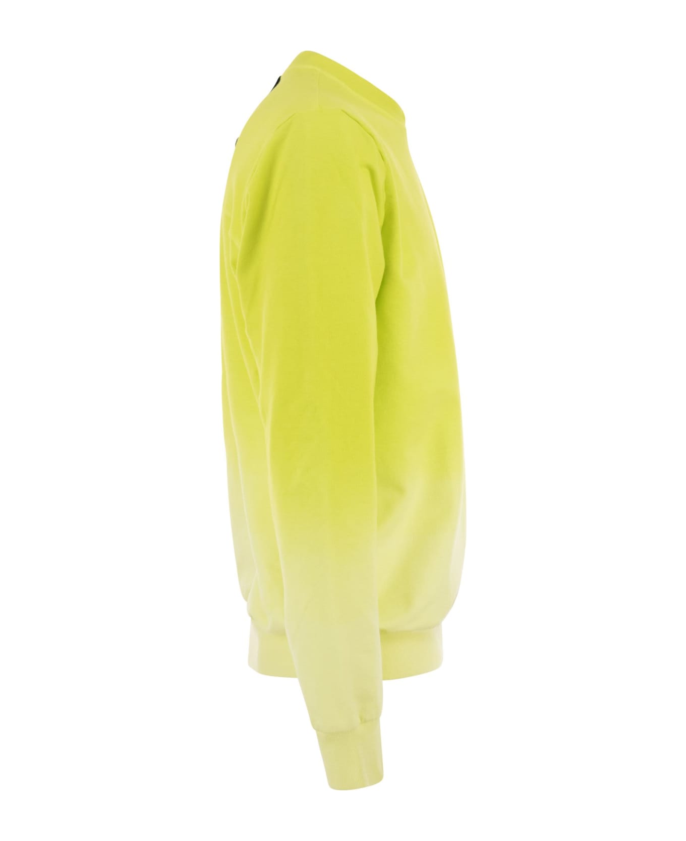 Premiata Crew-neck Sweatshirt With Logo - Fluo Yellow