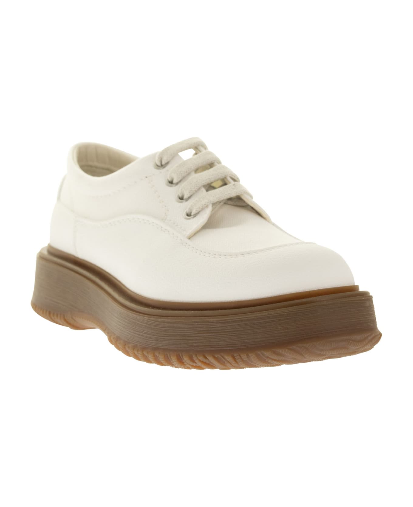 Hogan Untraditional Round Toe Lace-up Sneakers - White