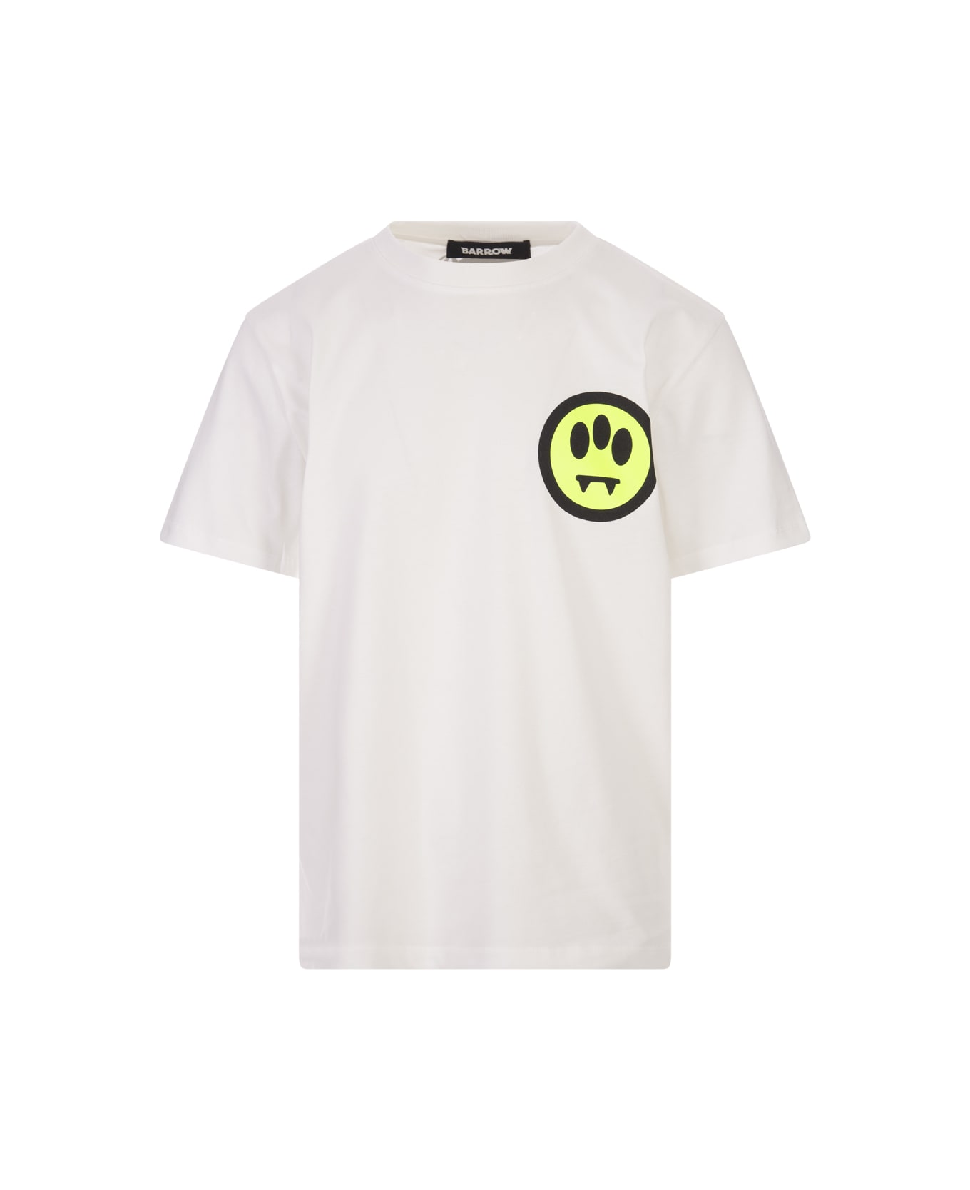 Barrow White T-shirt With Front And Back Lettering And Logo - Off White
