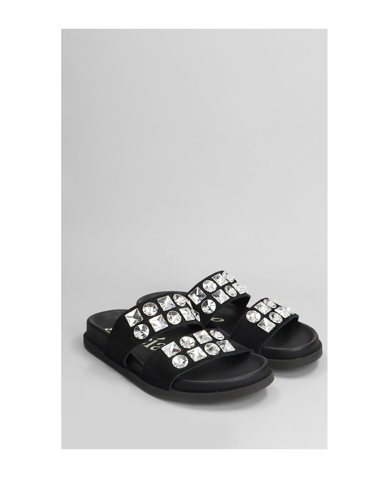 Pedro Garcia Dilys Flats In Black Suede - black