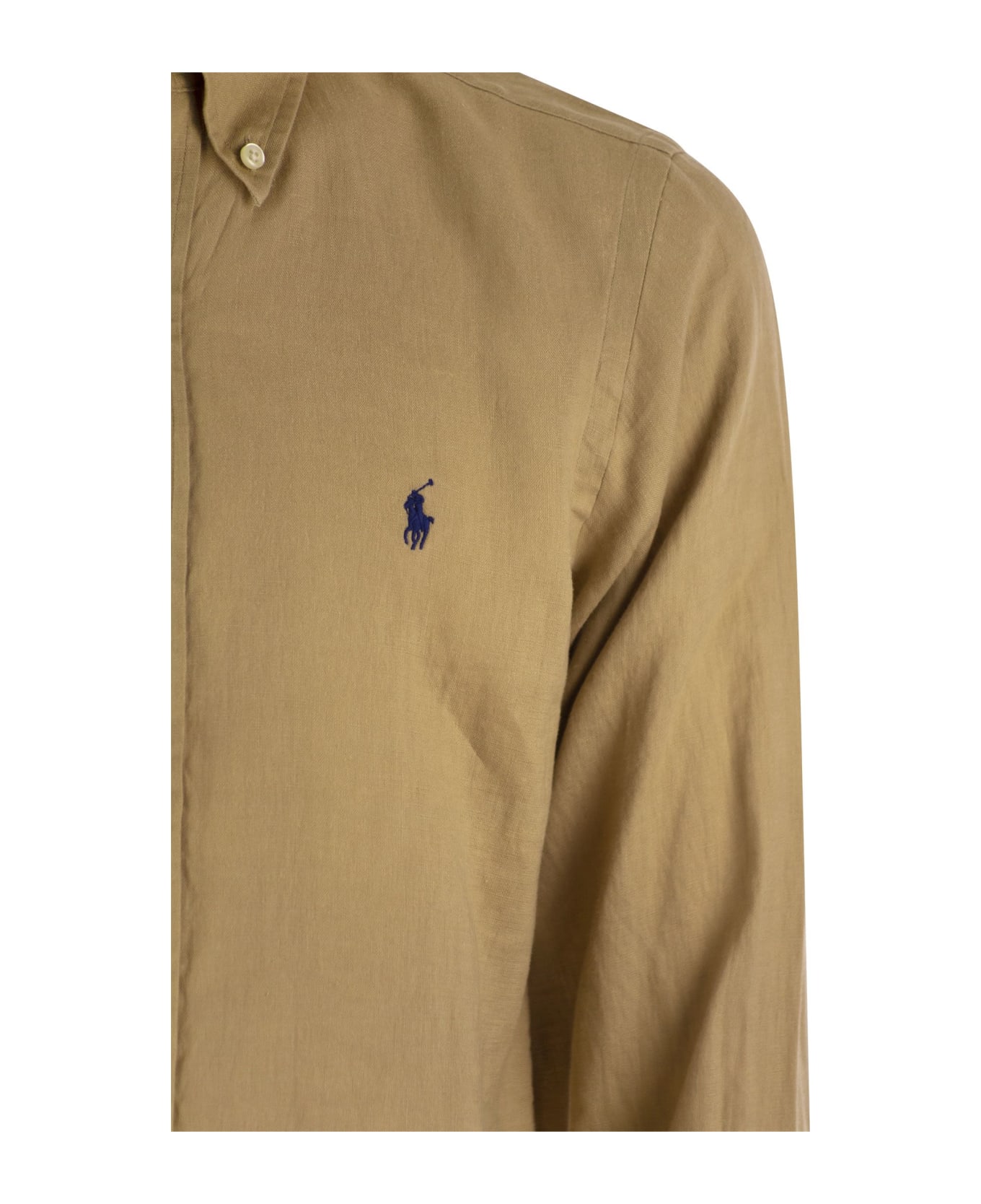 Ralph Lauren Custom-fit Linen Shirt - Beige/Khaki シャツ