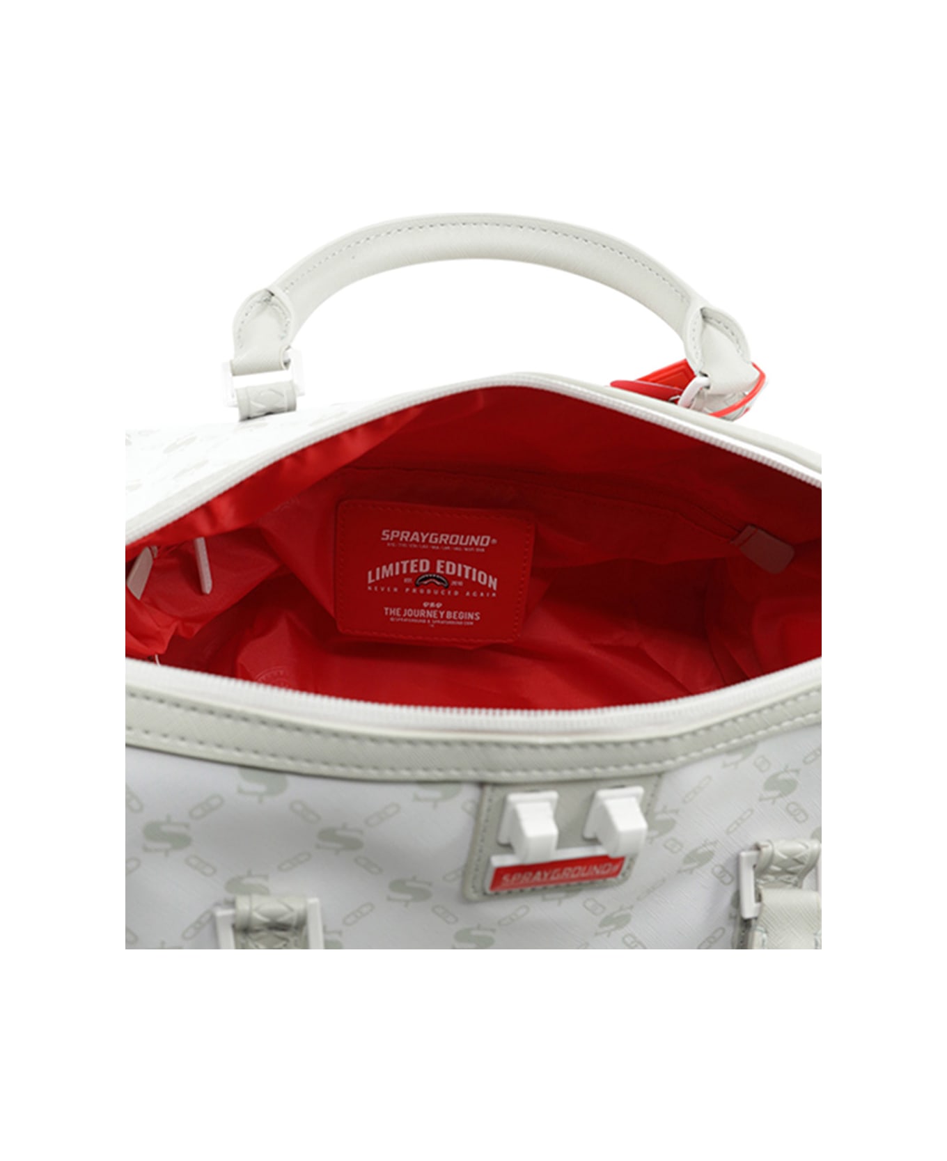 Sprayground Moneygram Powder White Duffel Bag