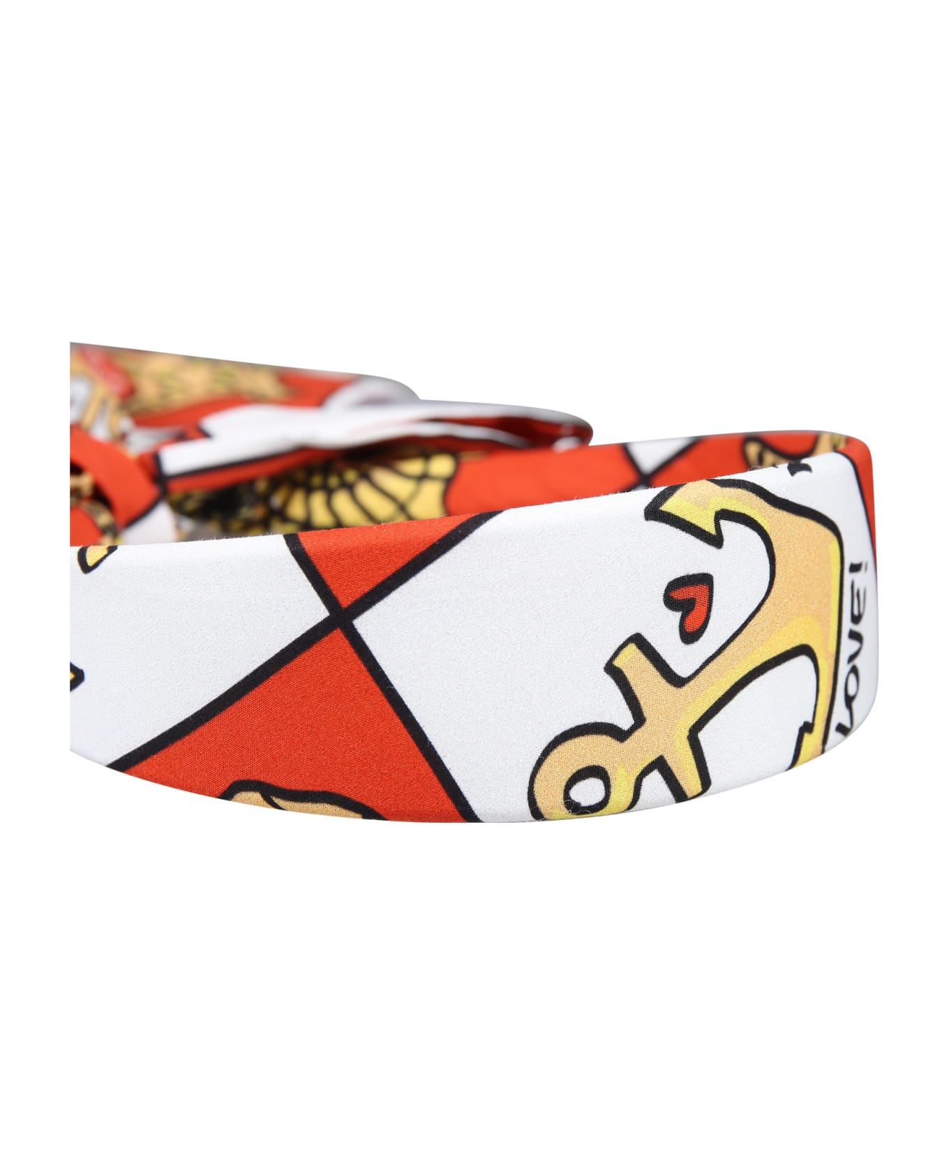 Alessandro Enriquez Red Headband For Girl With Pop Print - Red