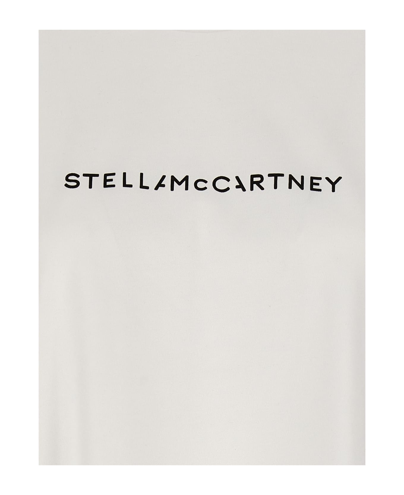 Stella McCartney Organic Cotton T-shirt Logo - Pure white Tシャツ