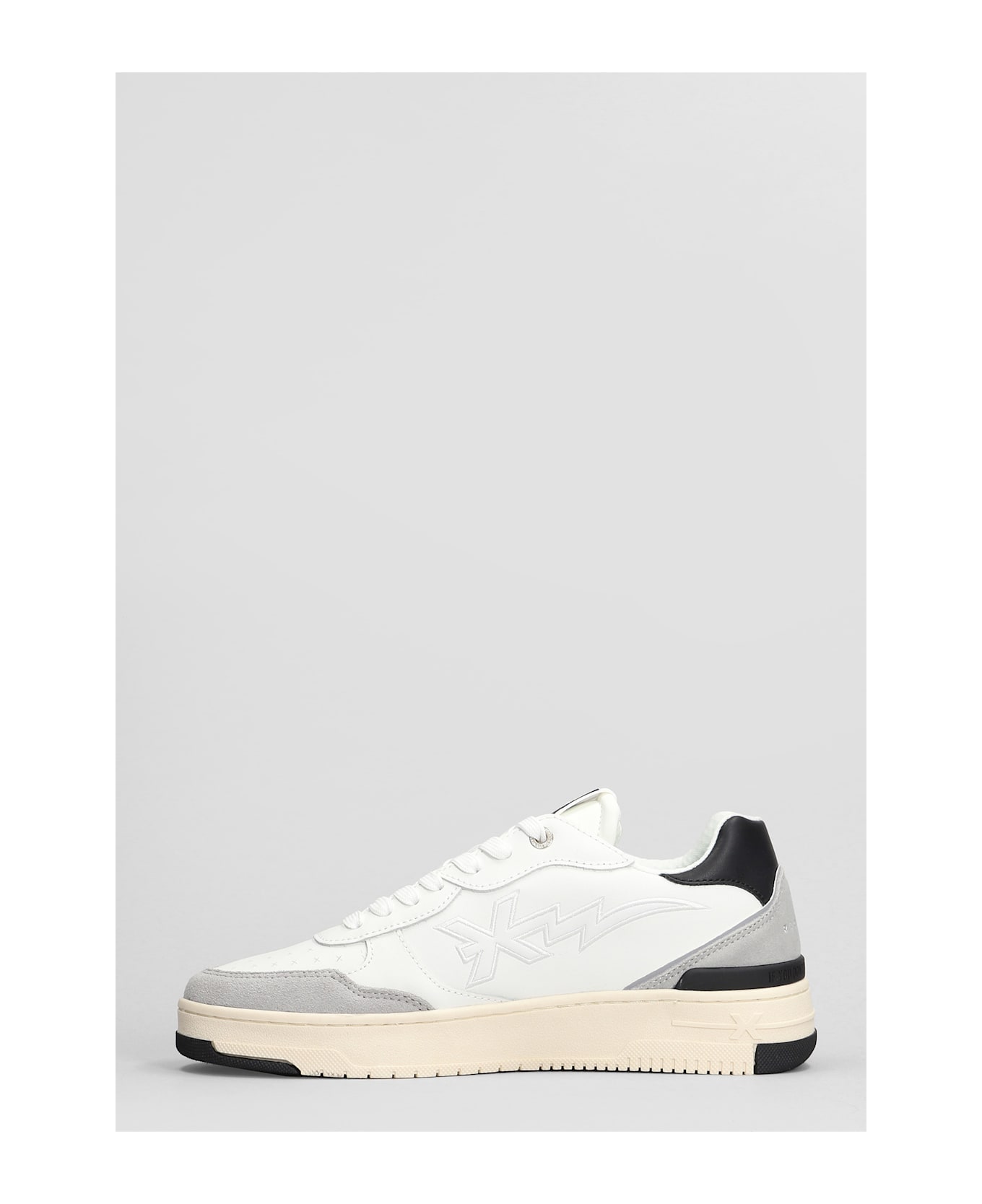 John Richmond Sneakers In Grey Suede And Leather - grey