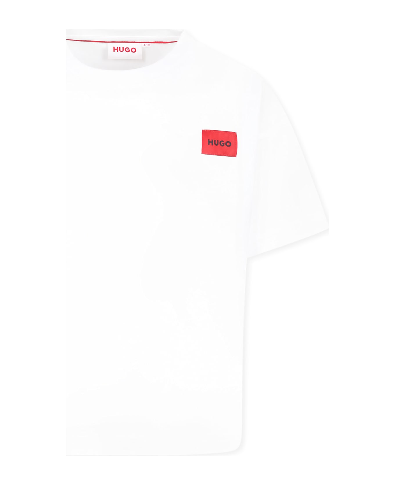 Hugo Boss White T-shirt For Boy With Logo - White
