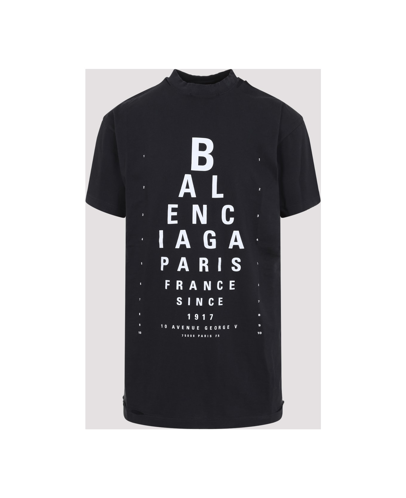 Balenciaga Black Coton Oversize Shirt - WASHEDBLACKWHITE