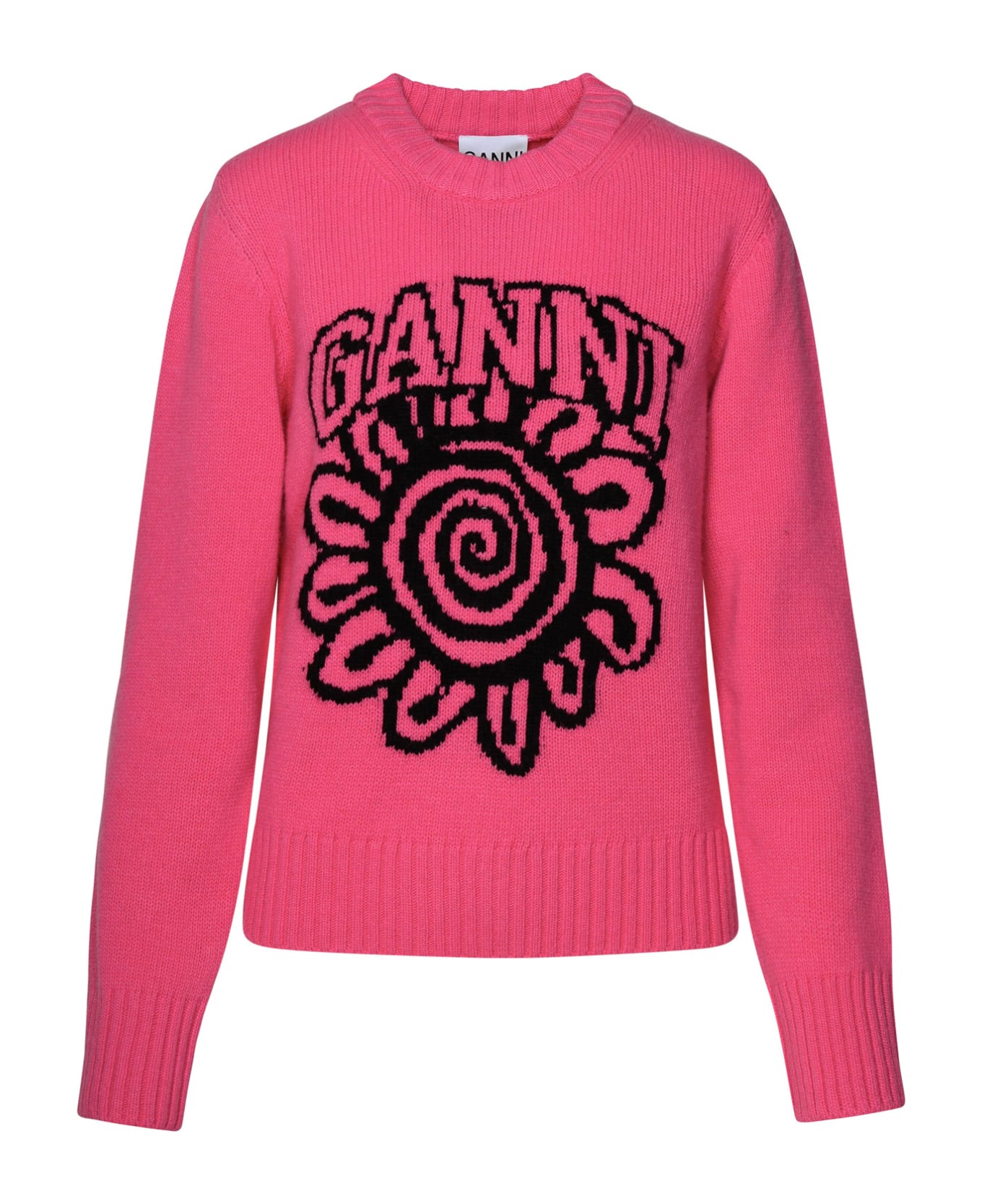 Ganni Fuchsia Wool Blend Sweater - Fucsia