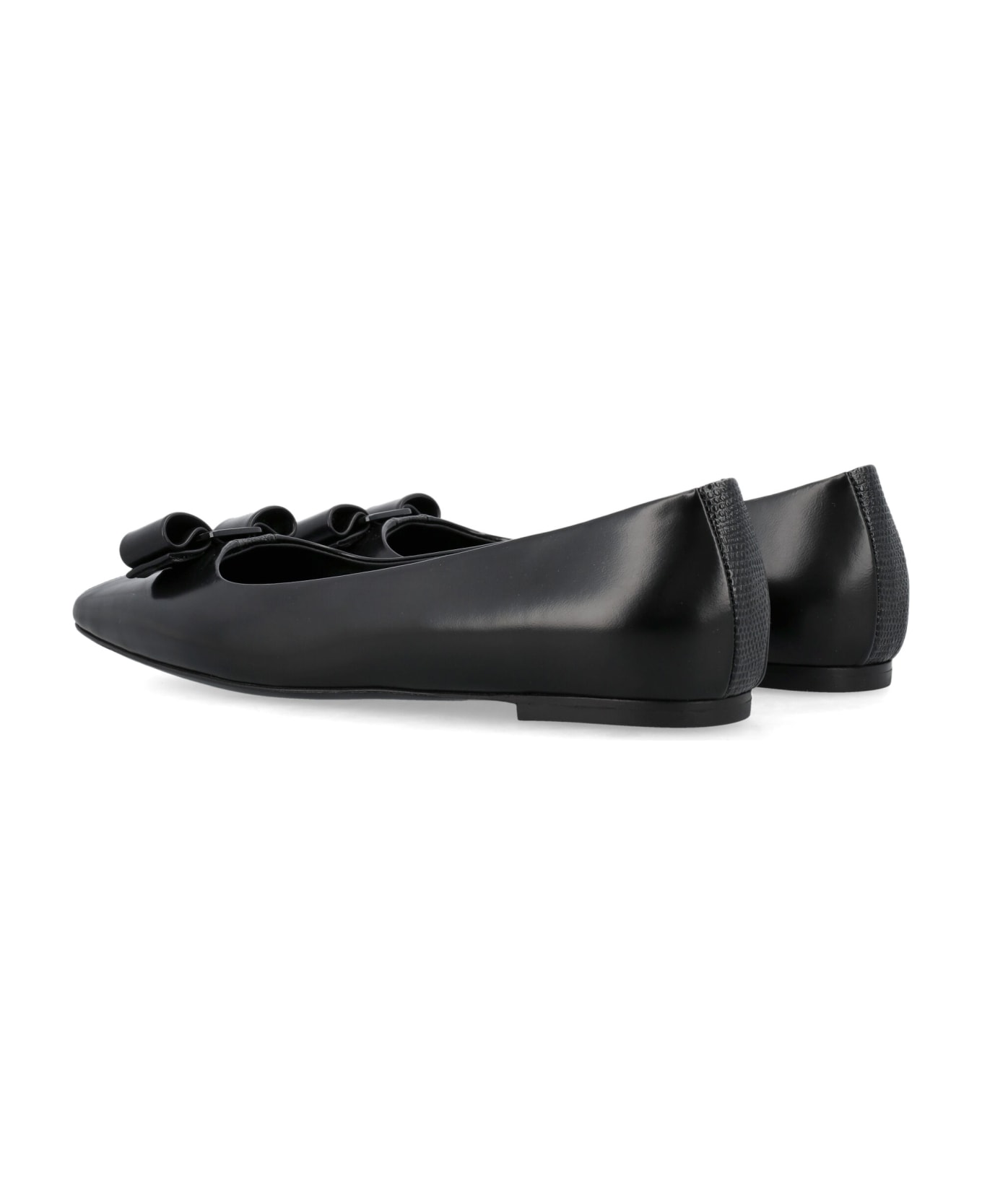 Ferragamo Siwar Ballet Flats - Nero