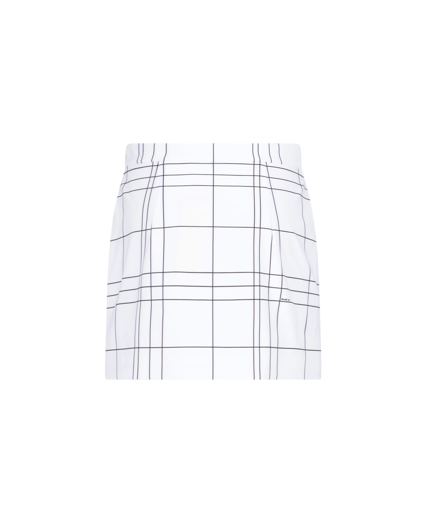 Marni Check Mini Skirt - White/Black