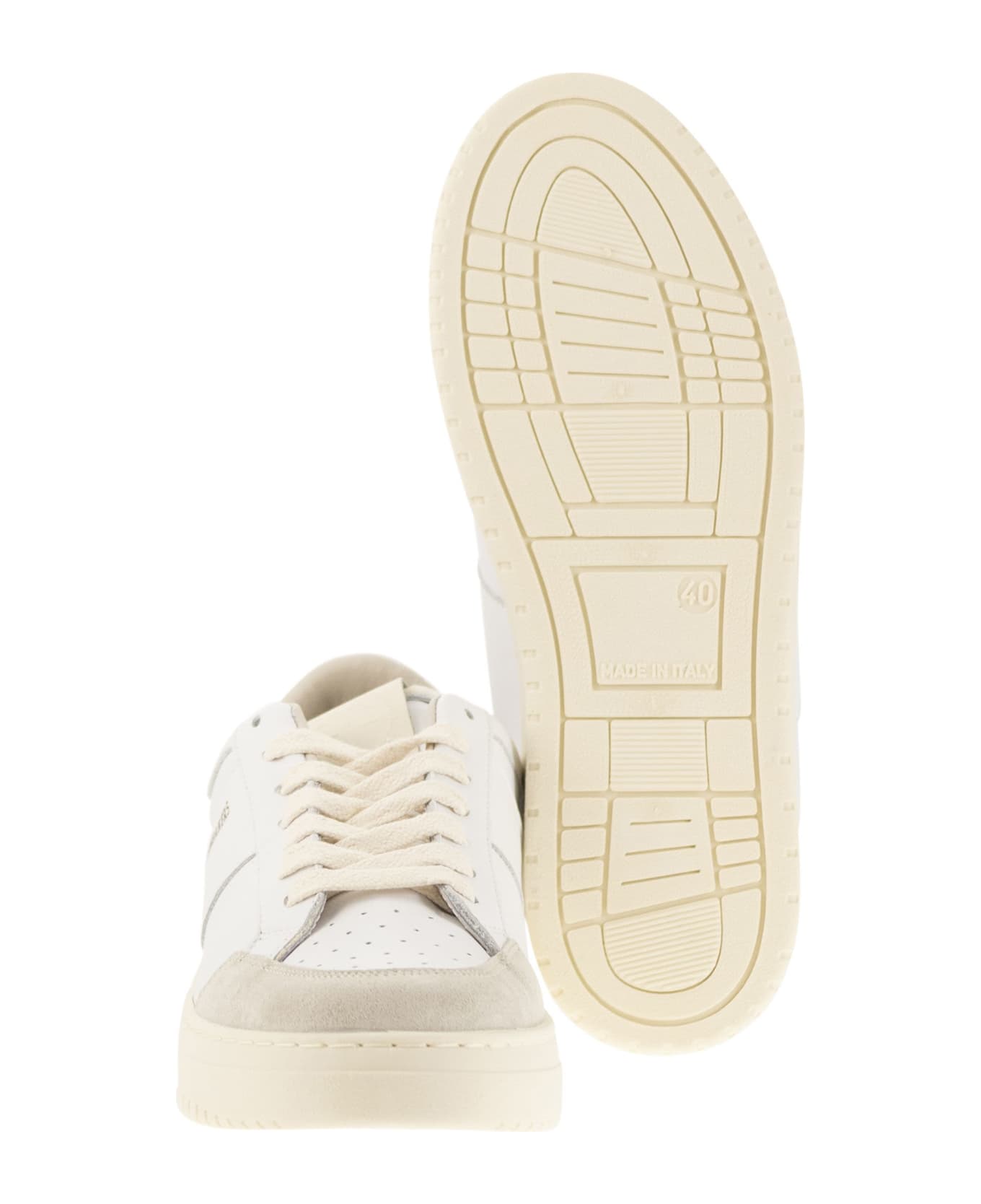 Saint Sneakers Sail - Leather And Suede Trainers - White スニーカー