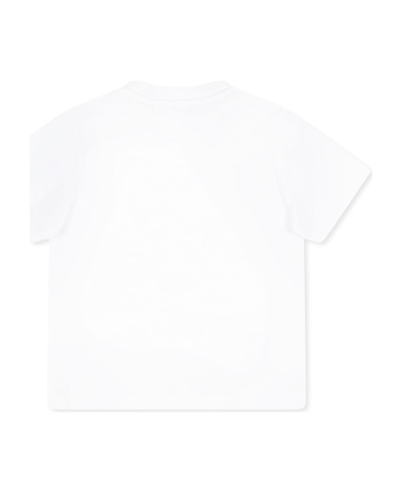 Timberland White T-shirt For Baby Boy With Tree And Writing - White