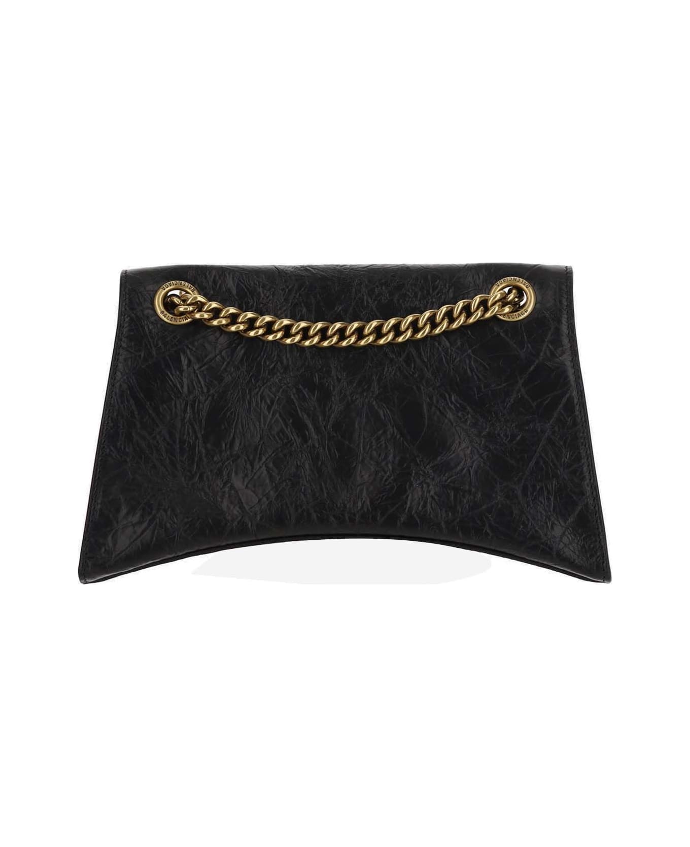 Balenciaga Crush Chain Small Quilted Bag - Black