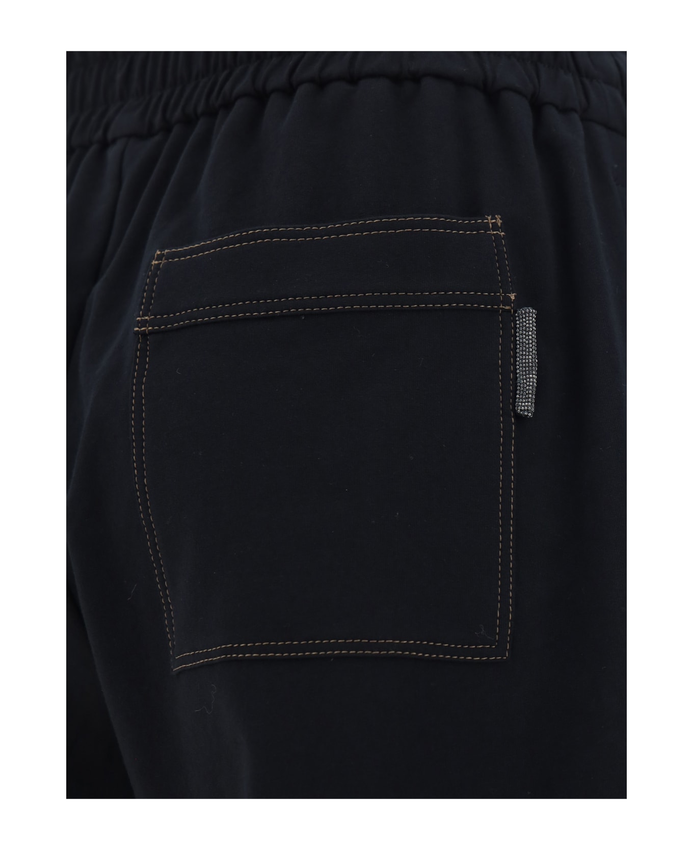 Brunello Cucinelli Cotton Fleece Trousers - Black ボトムス