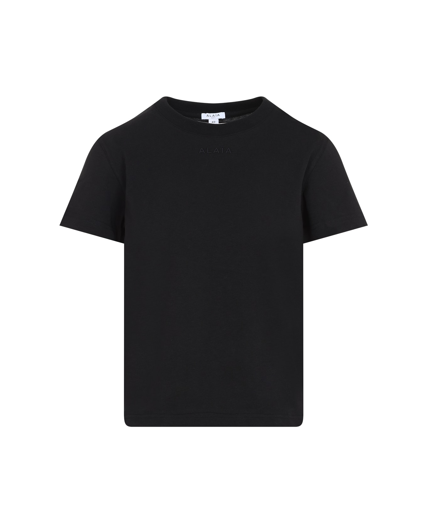 Alaia Black Cotton T-shirt - Noir Alaia