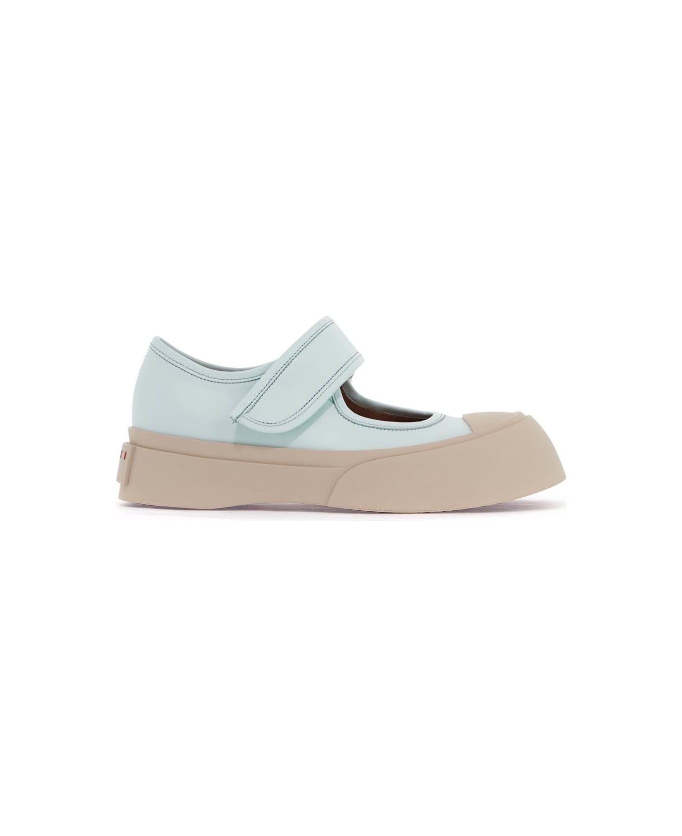 Marni Pablo Mary Jane Nappa Leather Sneakers - MINERAL ICE (Light blue)