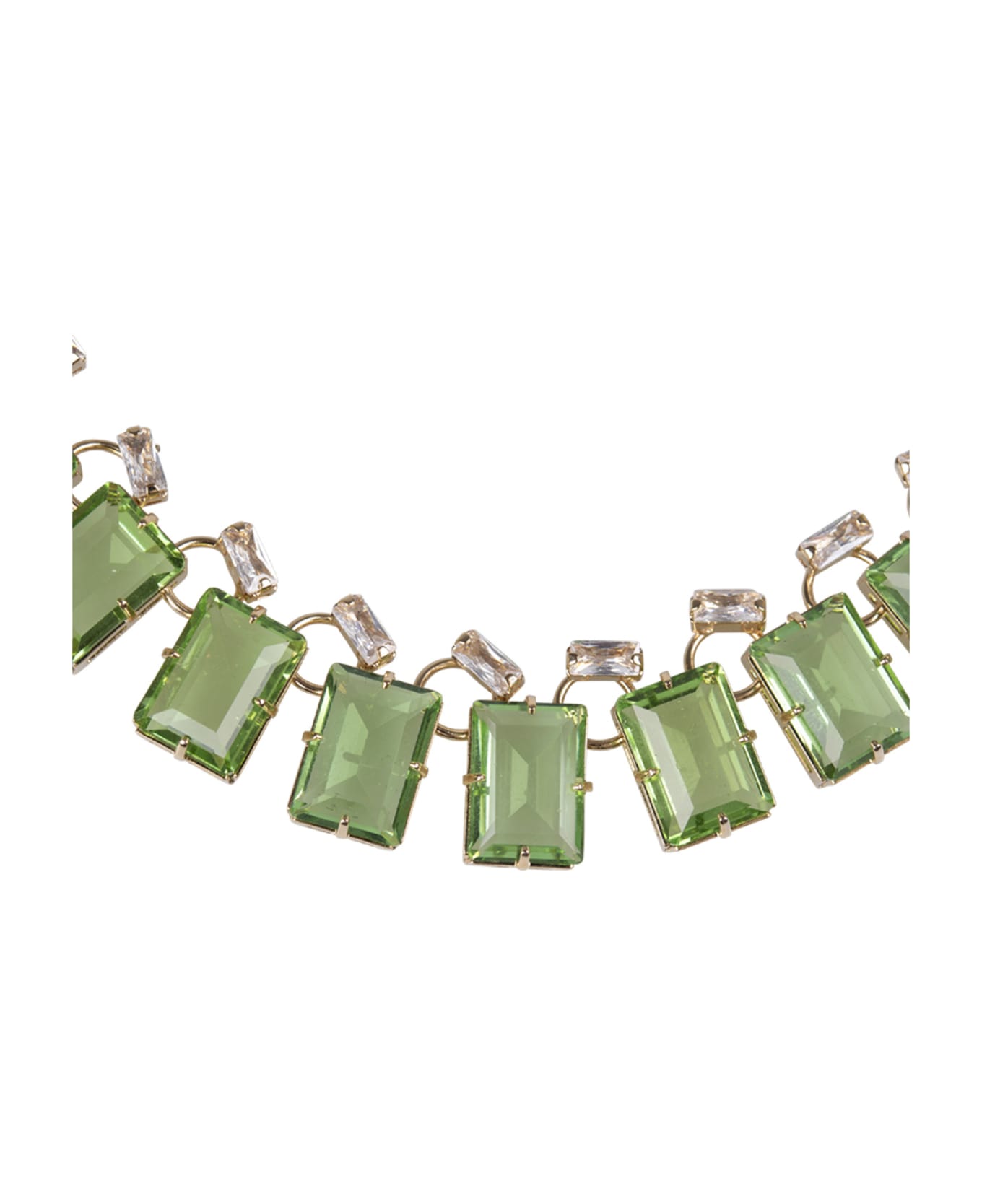 Ermanno Scervino Necklace With Green Stones - Green
