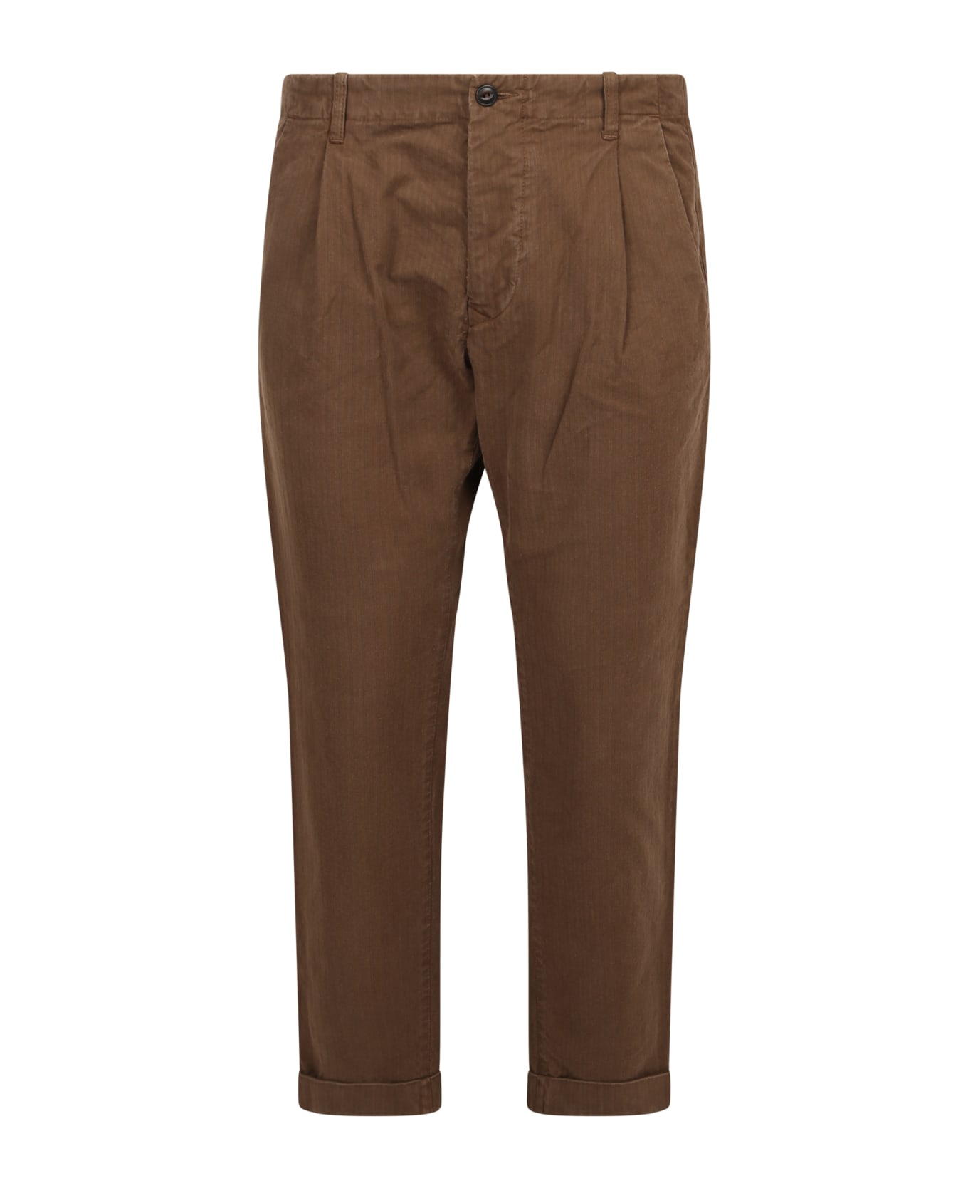 Original Vintage Style Brown Trousers - Brown