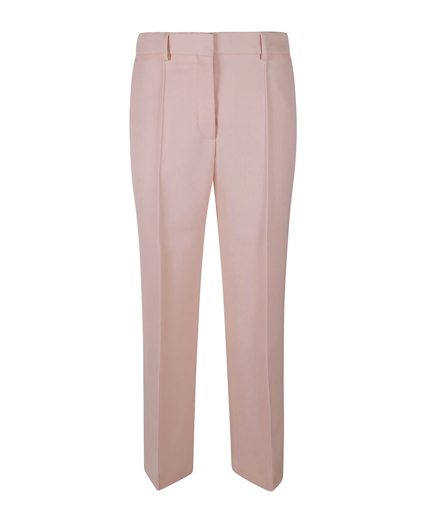 Lanvin Regular Fit Cropped Plain Trousers - RosÉ ボトムス