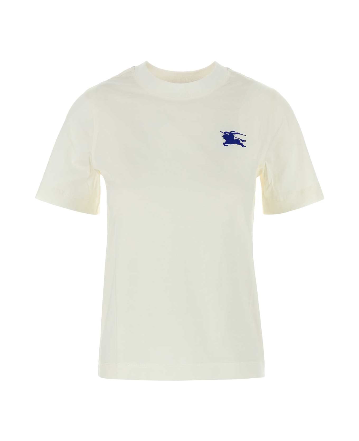 Burberry White Cotton T-shirt - SALT
