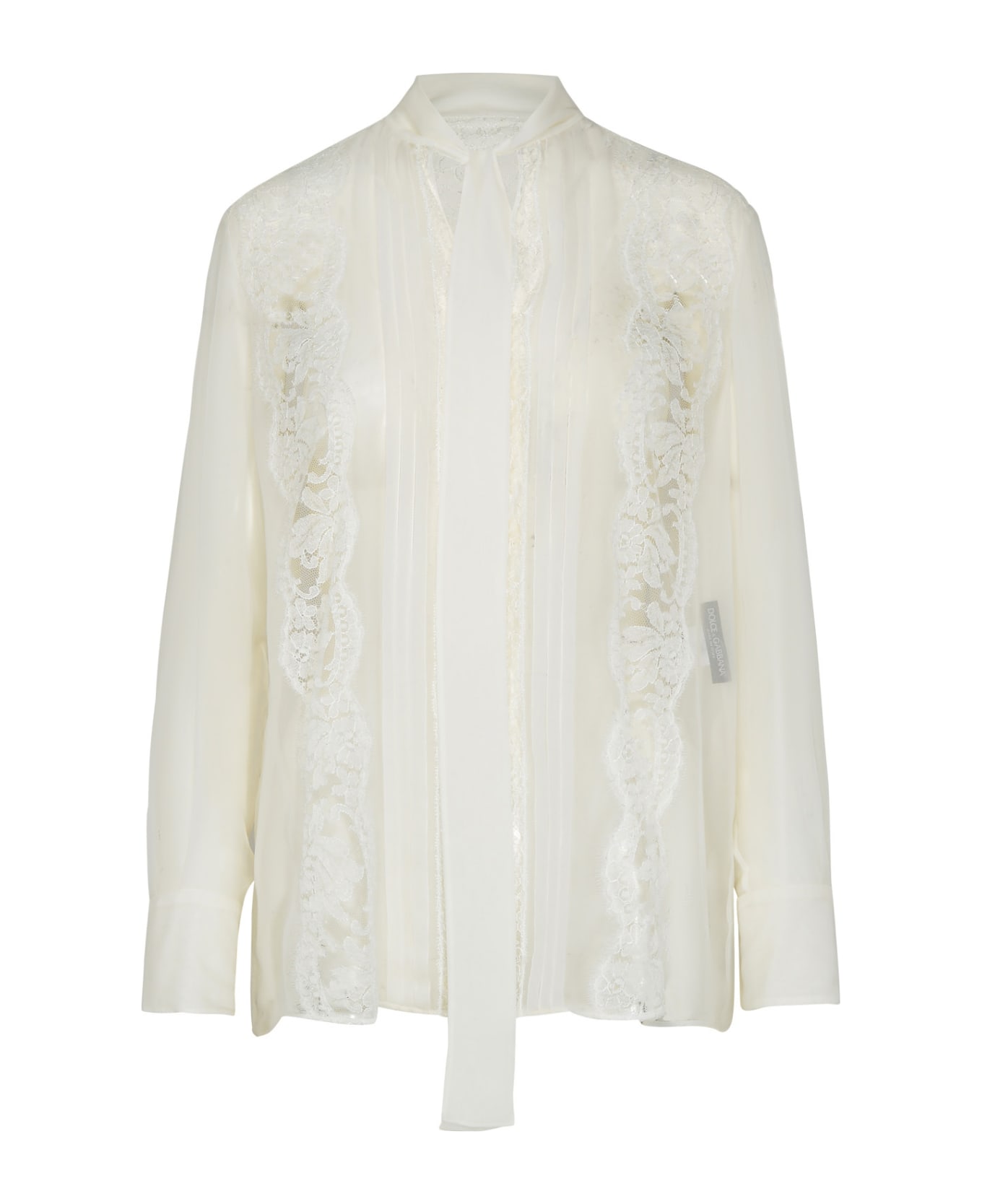 Dolce & Gabbana Beige Cashmere Blend Sweater - White